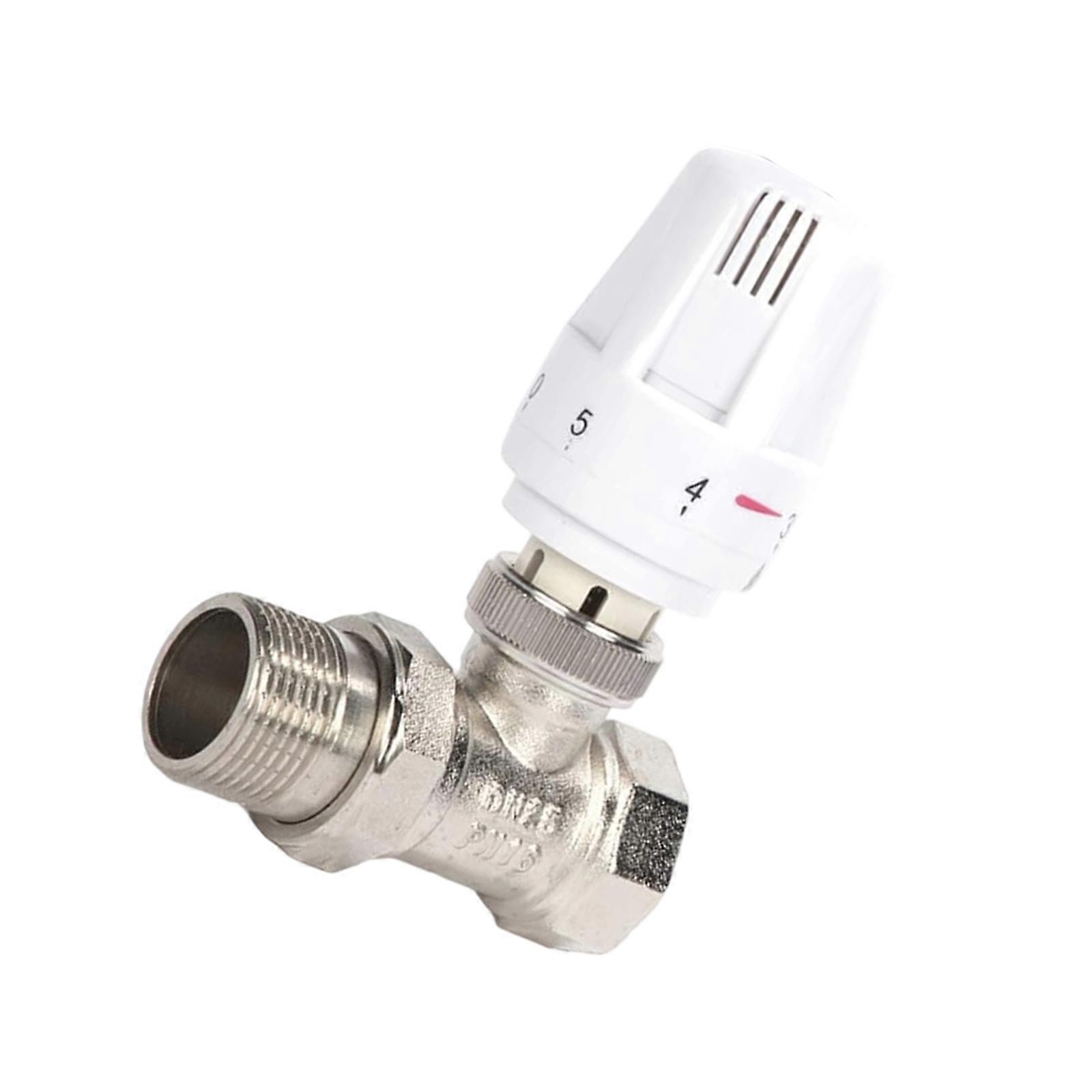 Copper Thermostatic Radiators Valves Straight Adjustable Setting For Central Heating Systems Panel Radiators Multicolor