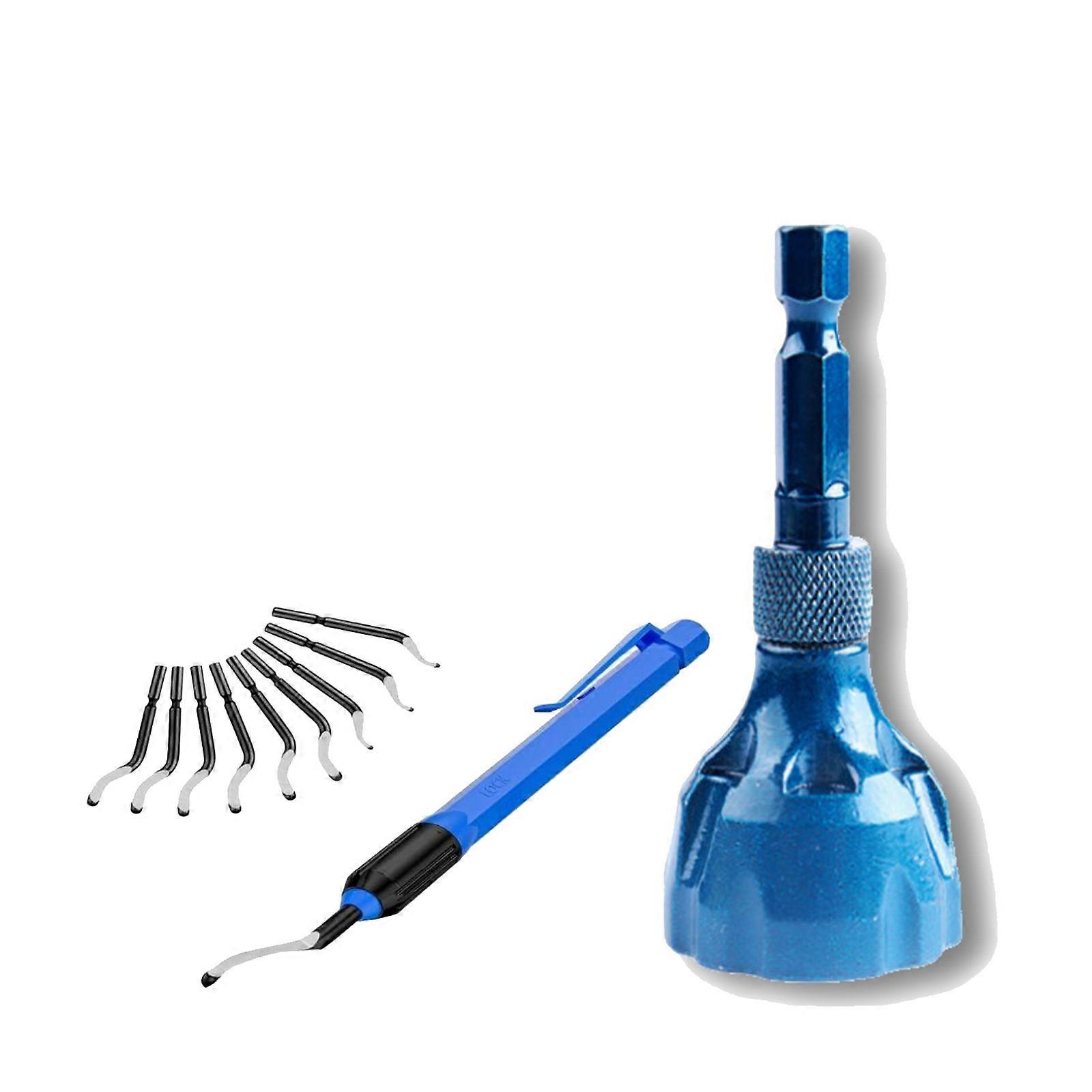 Accuracy Engineered Deburring Set For Screw Thread Repair With Double Extent Cylindrical Chamfers Multicolor