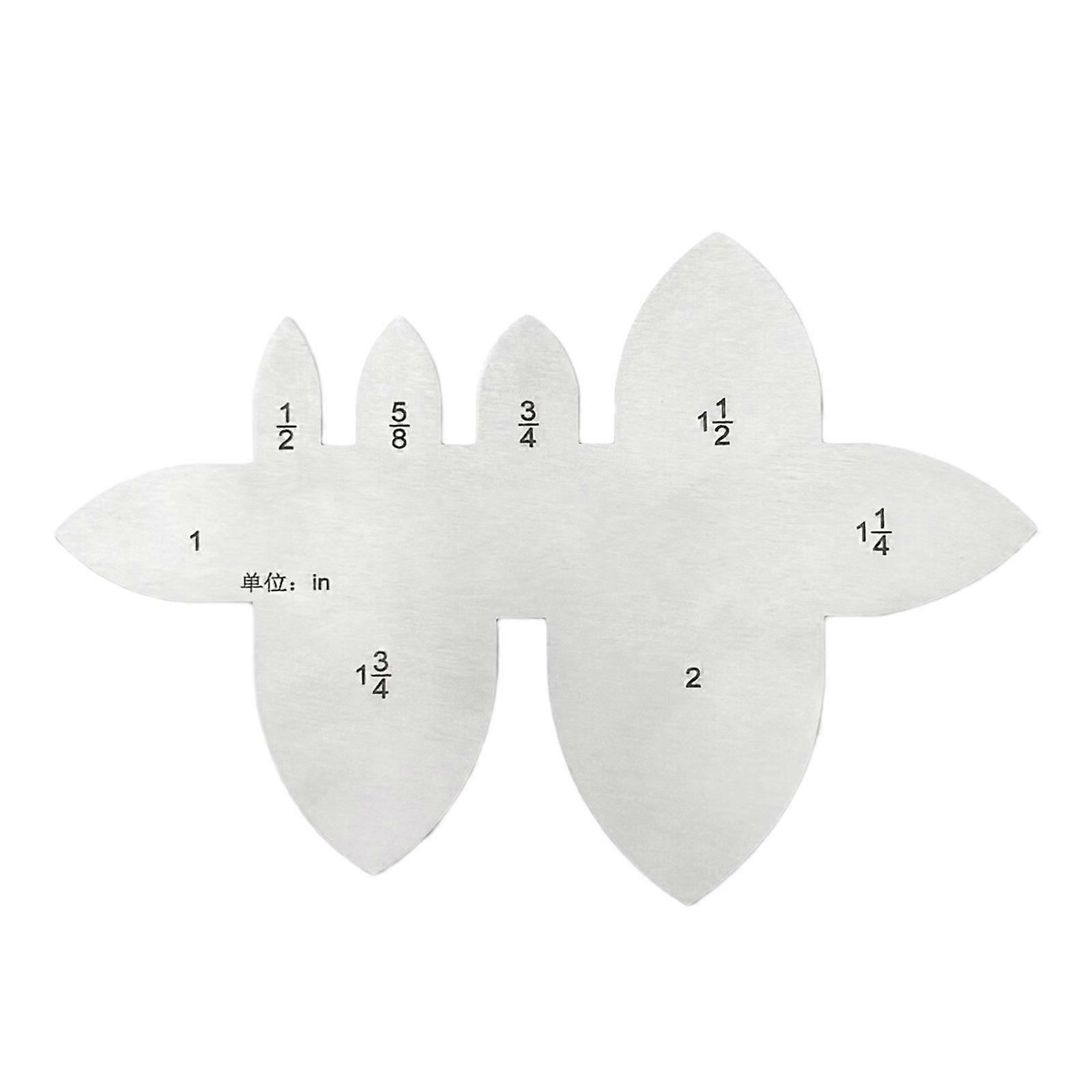 Clear Markings Belt Measurement Instrument High Precisions Stainless Round Hole Measuring Gauge Belt Making Scale Tool Multicolor