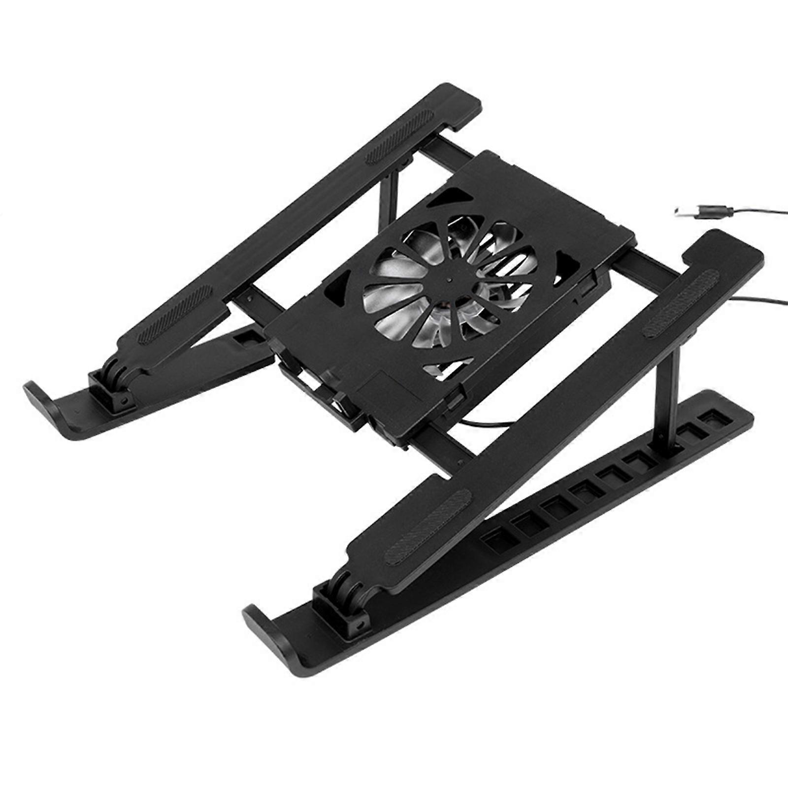 Adjustable Laptop Cooling Stand Foldable Portable Design With Multiple Speed Fan For Optimal Airflows Multicolor