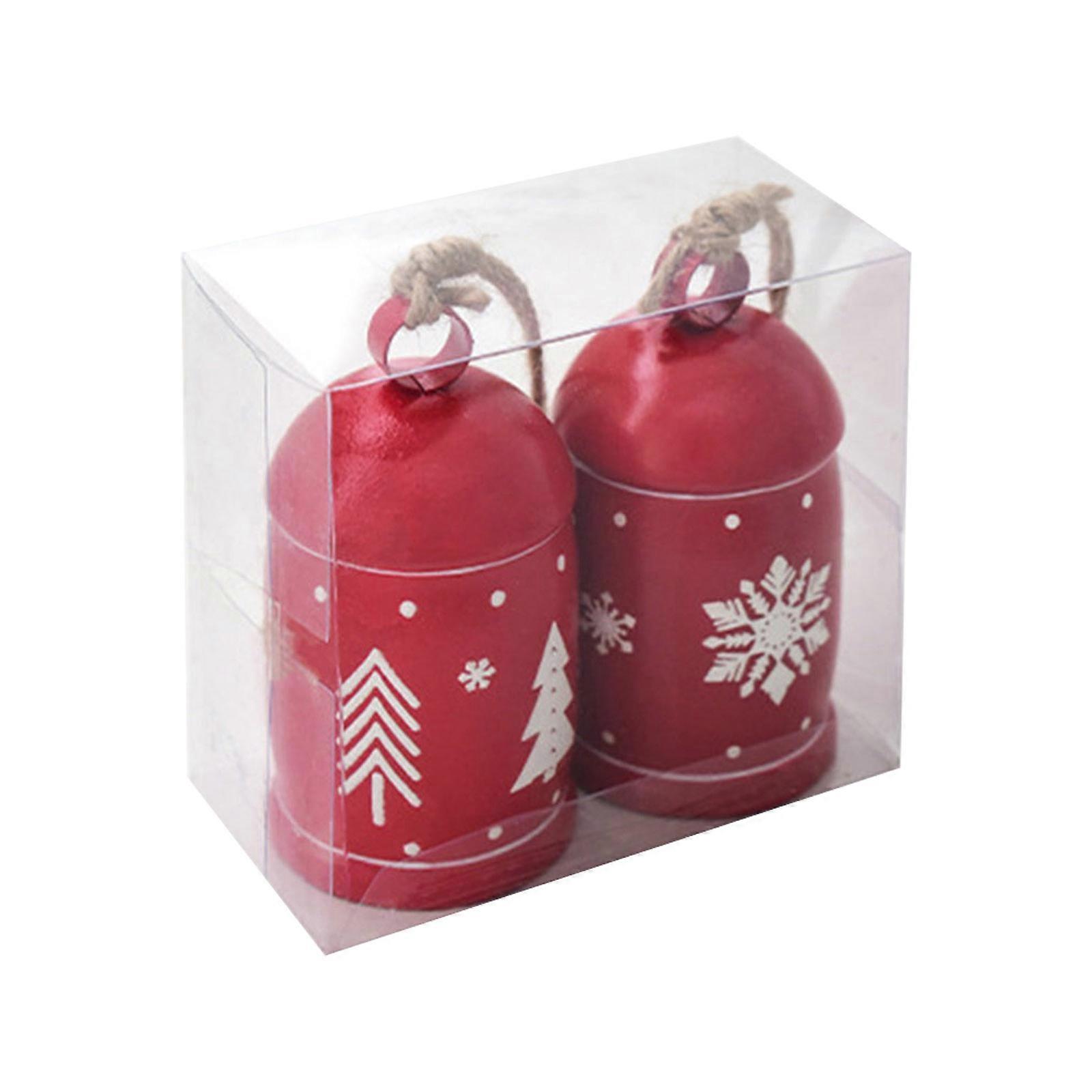 ​​Elegant Handcrafted Metal Holiday Bells with Rich  Tone for Tree and Entryway Display  Accent​ Multicolor