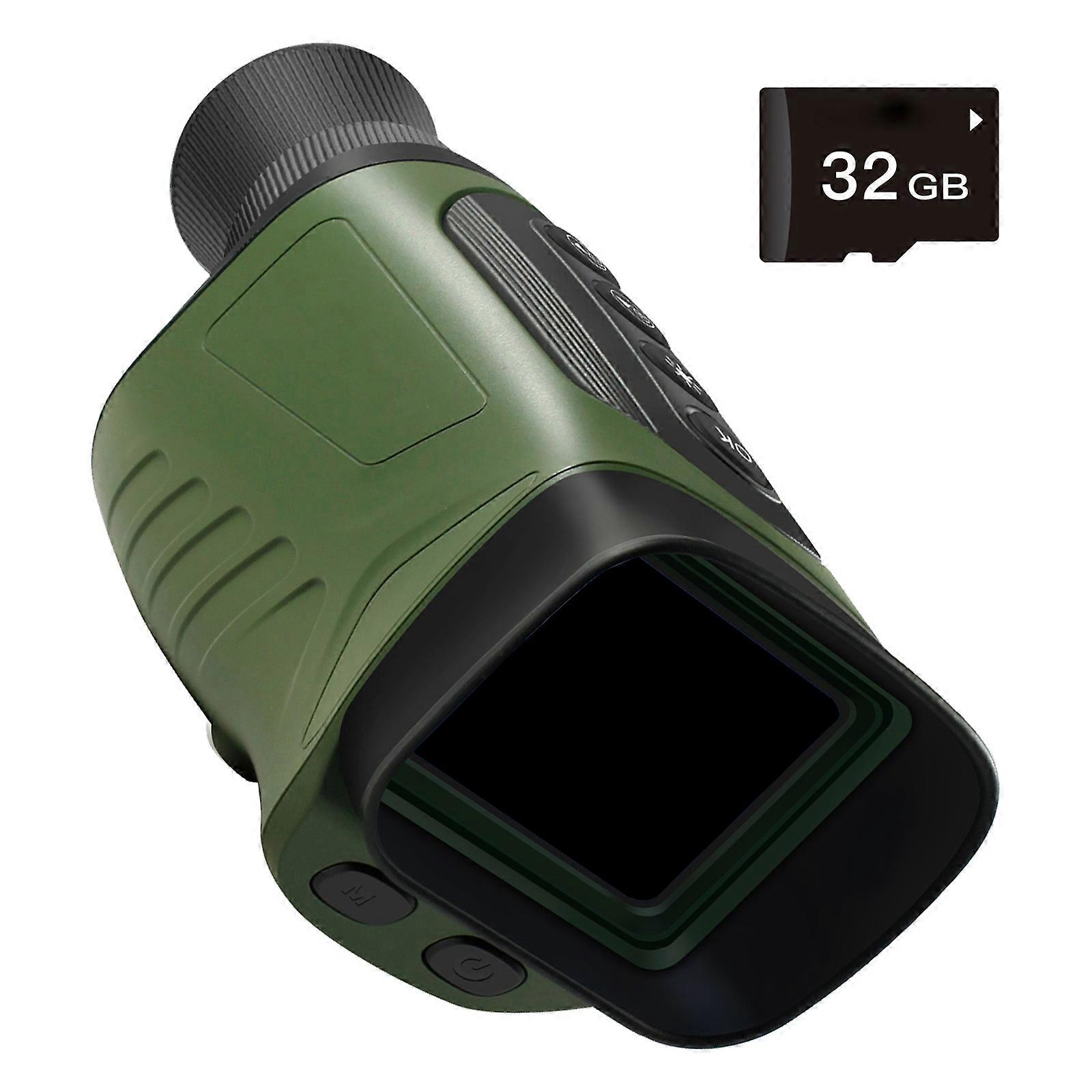 High Resolution Birding Scope With Build In Night Views Systems Compacts Design For Hiking Camping Wildlife Observation  Green