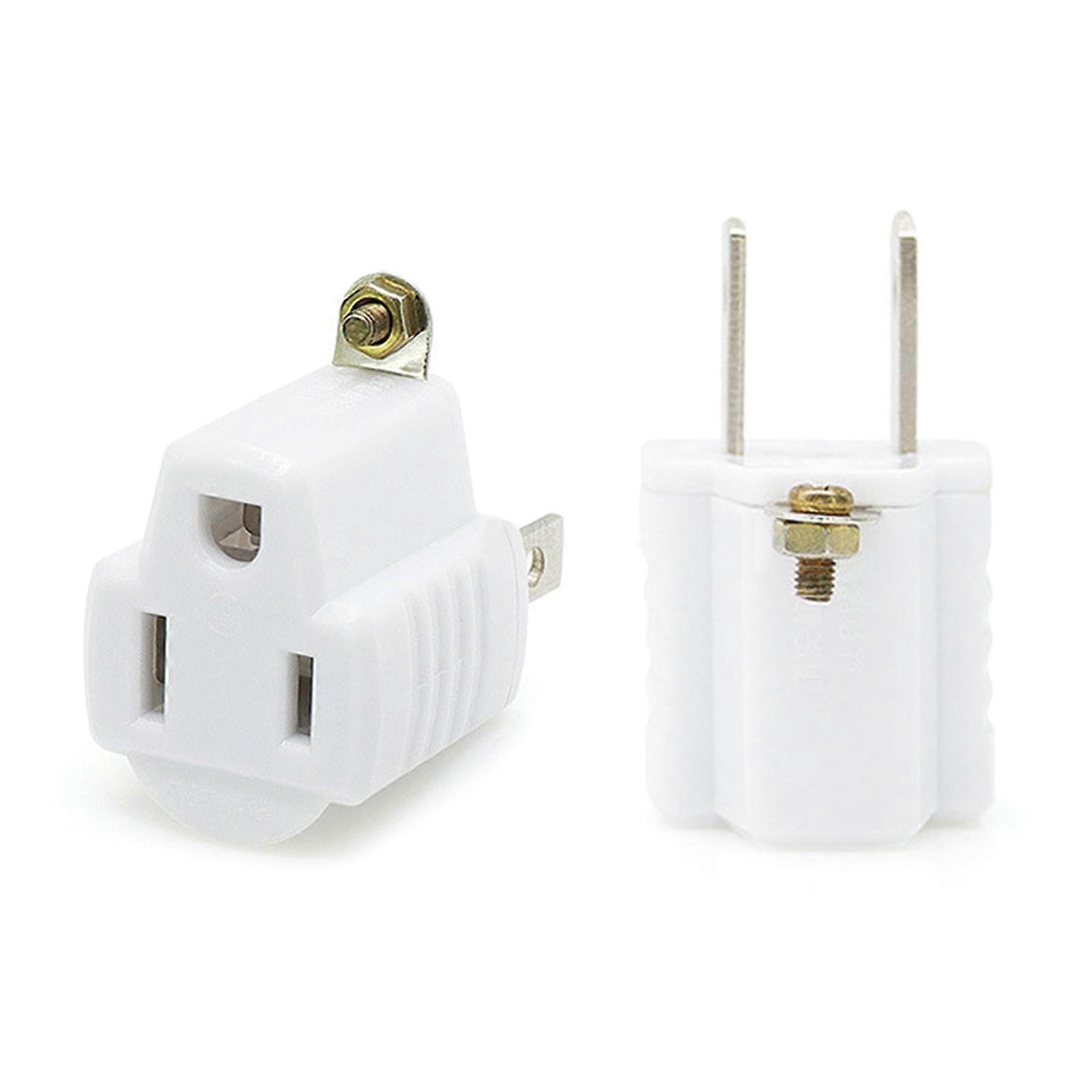 Compacts International Adapter 3 Pin to 2 Pin Plug Socket Adapter Extension Heavy Duty Wall Plug Adapter Easy to Use Multicolor