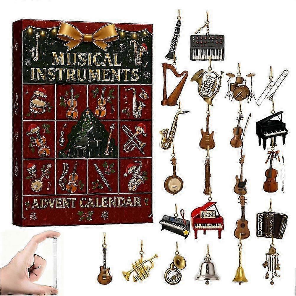 Musical Instruments Christmas Arrival Calendar Box 24 Mini Musical Instruments