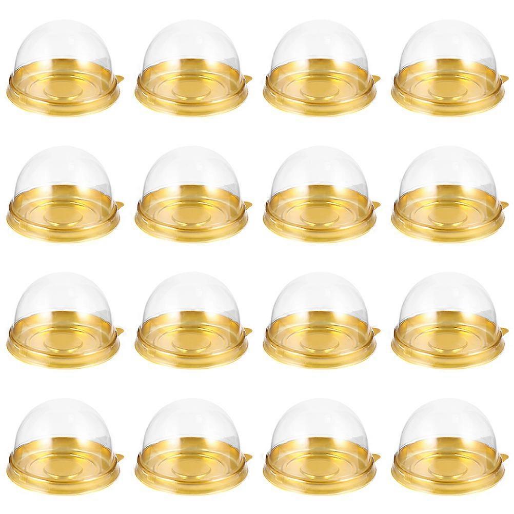 150pcs Home Store Plastic Baking Moon Cake Round Transparent Wrapping Boxes