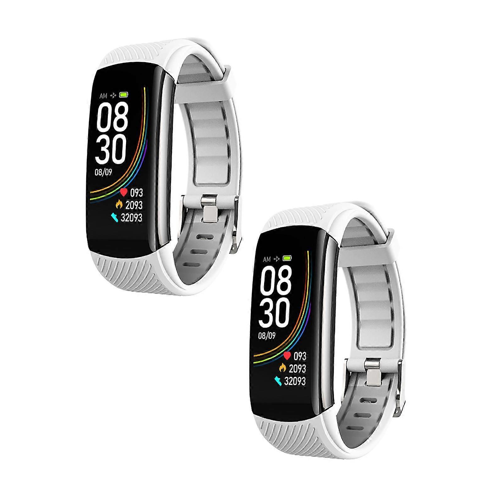 Smart Bracelet Color Screen Bluetooth Exercise Oxygen Sleep Gift Bracelet *2PCS