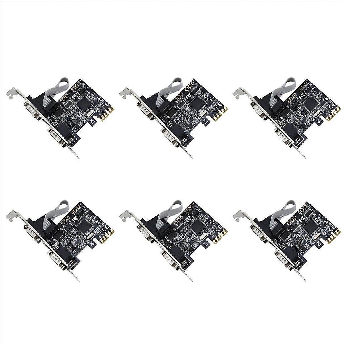 6X PCIe to Serial Ports RS232 Interface PCI-E PCI Express Card Adapter Industrial Control Computer E