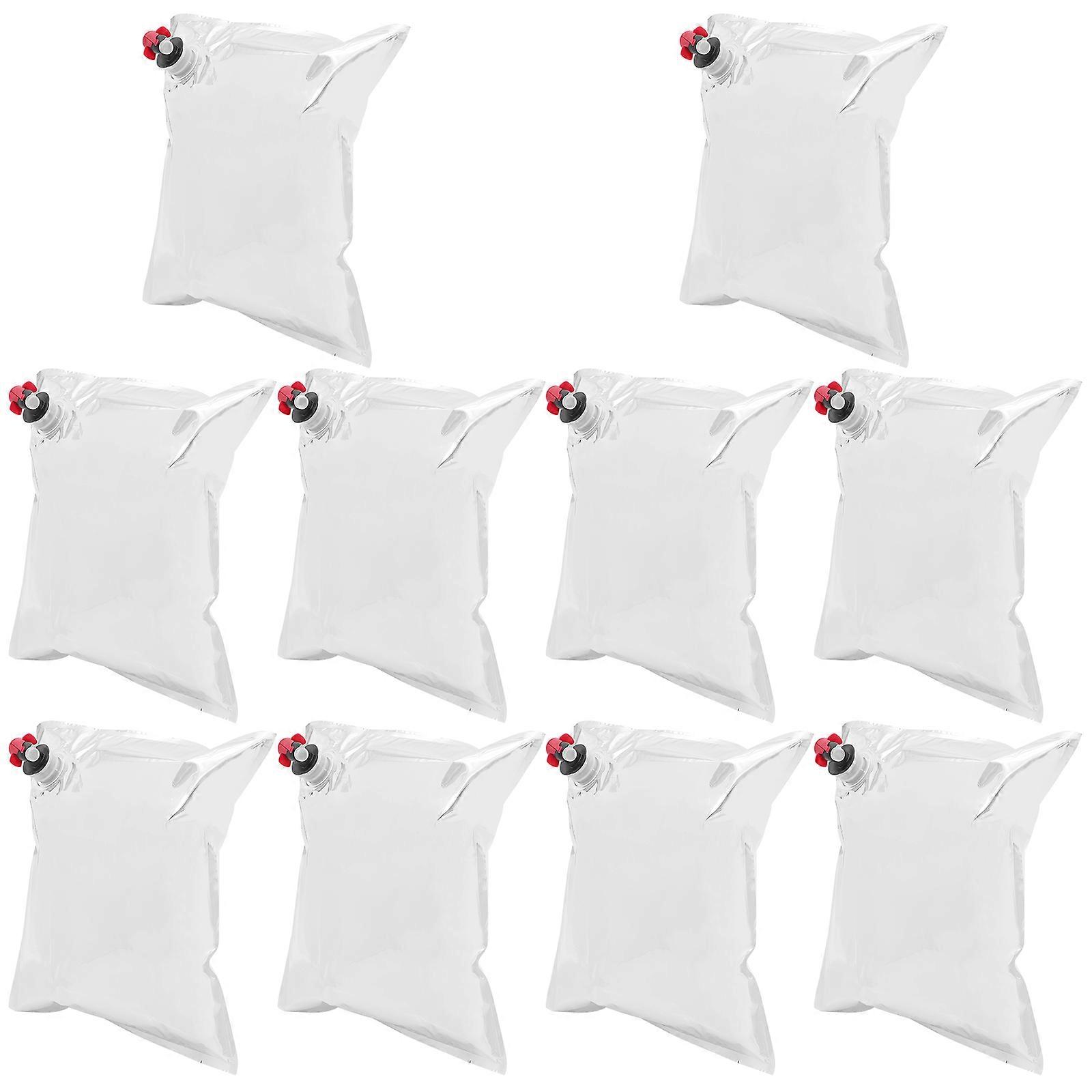 Liquor Pouch Wine Bag for Storage Use 10Pcs Portable Refillable Wine Bladders