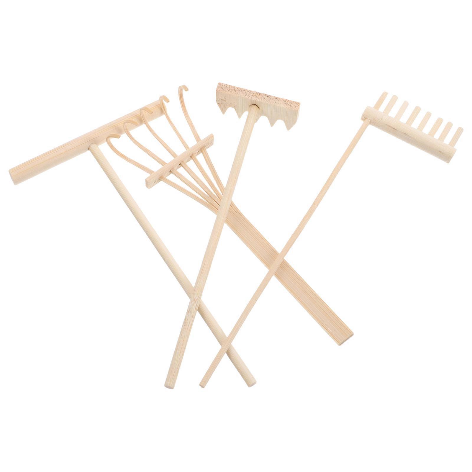 Zen Sand Garden Accessory Mini Rake Tools for Home Office 4Pcs Set