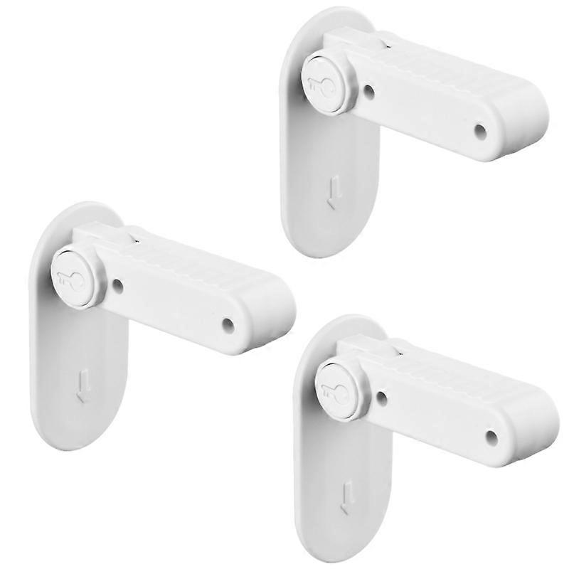 Door Lever Lock Universal Child Proof Handle Locks Baby Safety Locks Punch-free Multifunction Hidden Button Buckle Safety Lock