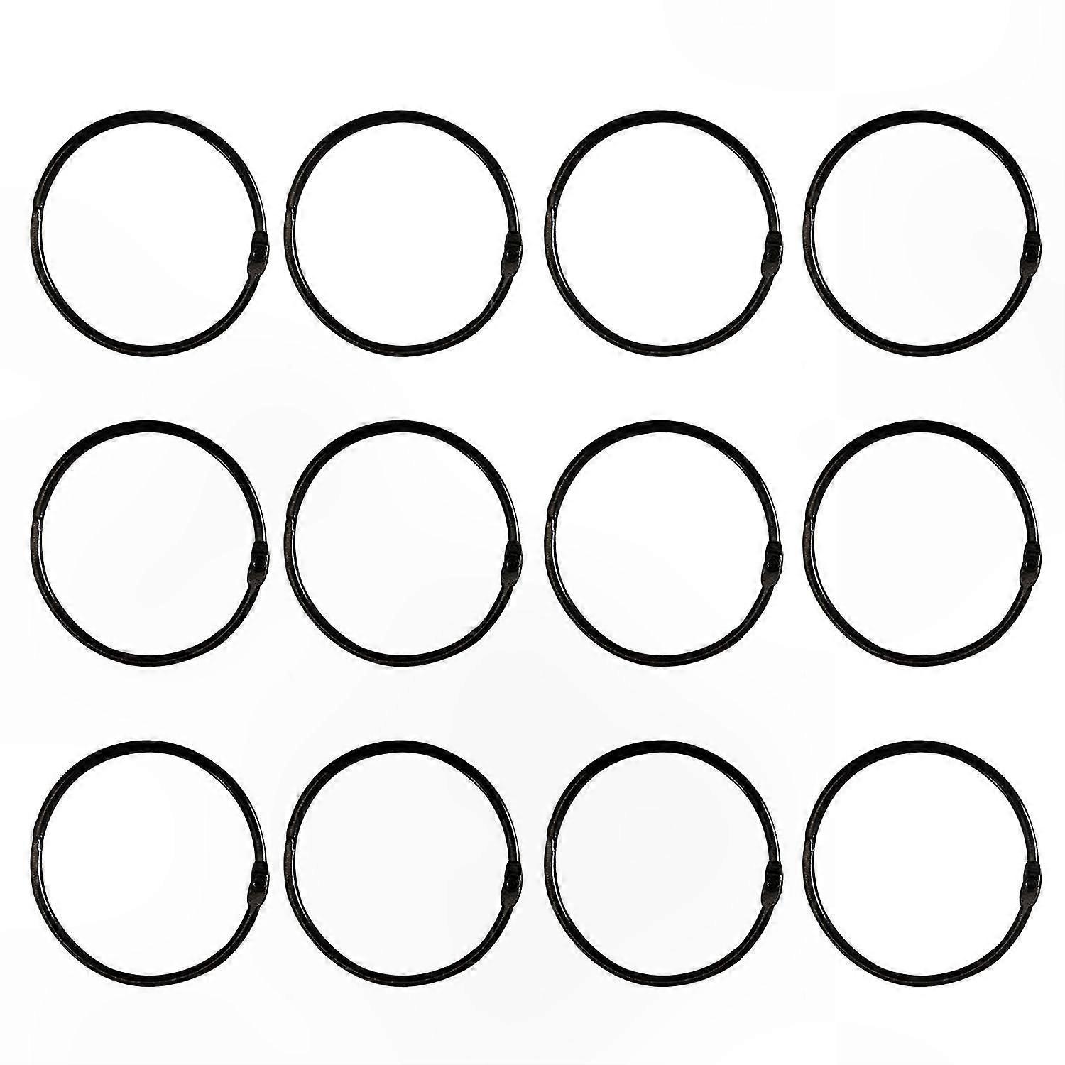 12 Pack Adjustable Shower Curtain Hooks with Snap Design