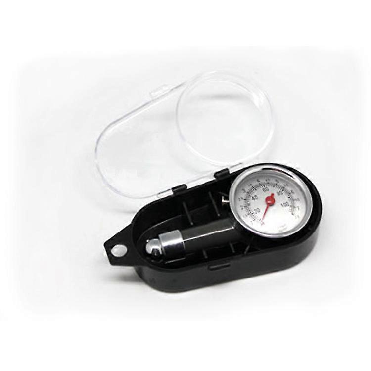 A tire pressure gauge for monitoring the tire pressure of automobiles