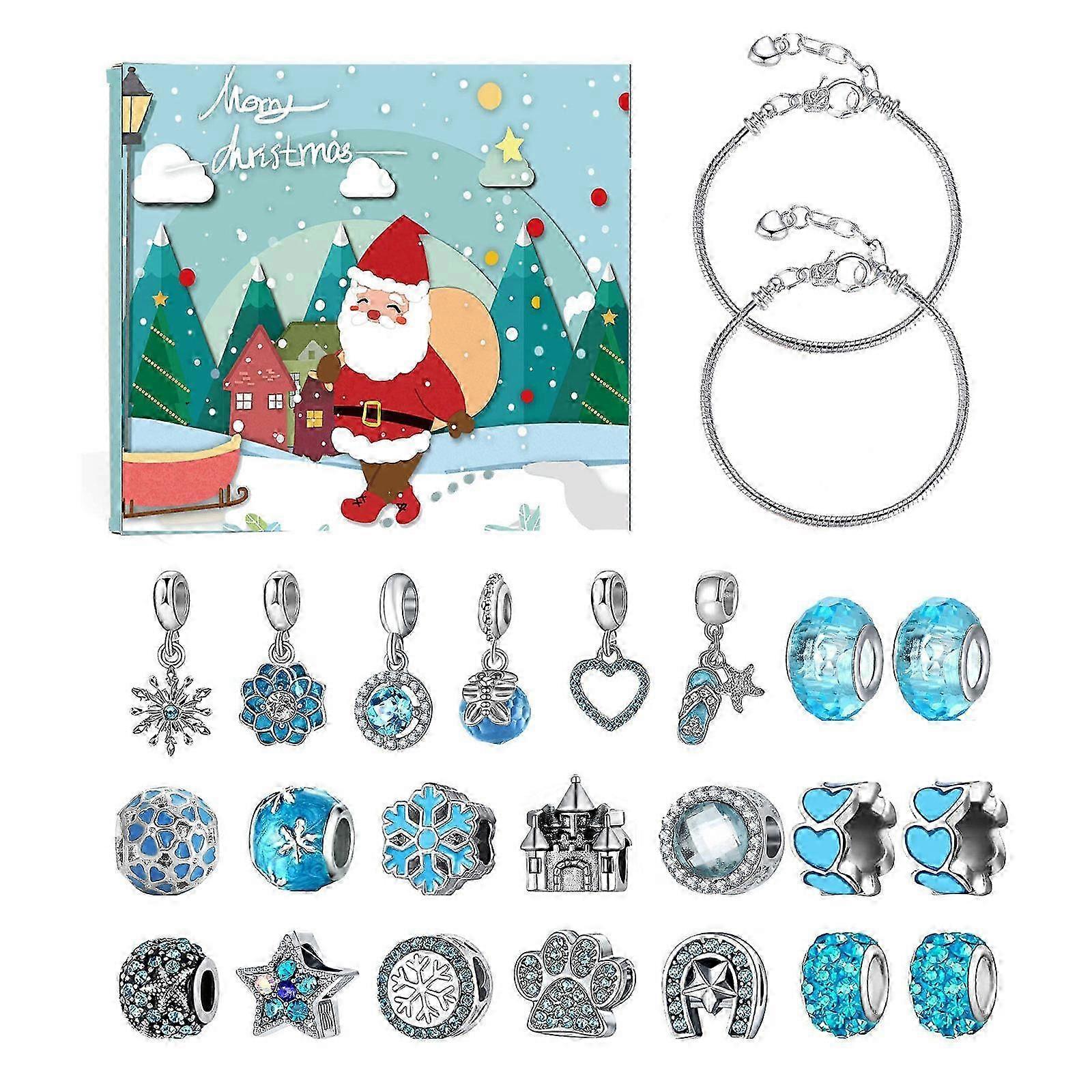 Light Blue Christmas Craft Kit for DIY Advent Calendar Charms