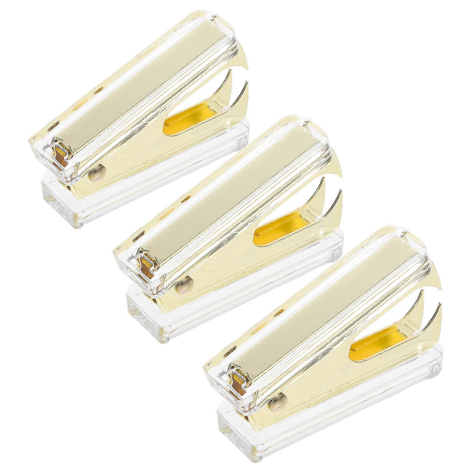 Ergonomic Staple Removing Tool Acrylic Remover for Office 3Pcs