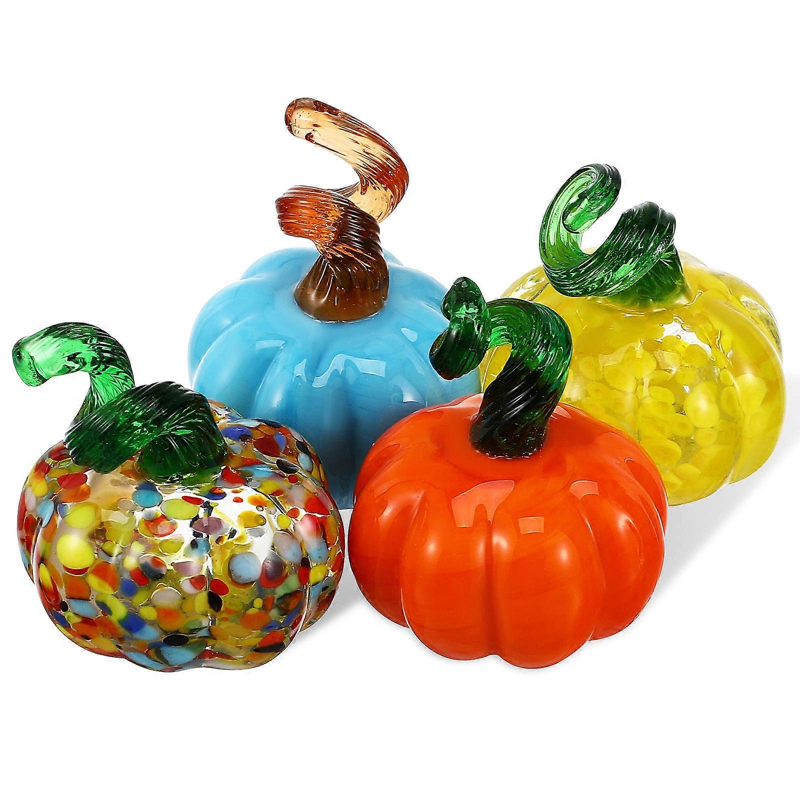 Multi Pumpkin Statues for Decoration 4Pcs Fall Ornaments