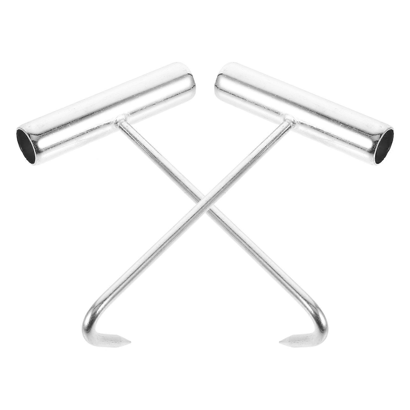 Sturdy Iron Meat Hook for Home Use with TShaped Design and Galvanized Coating 2 Pieces