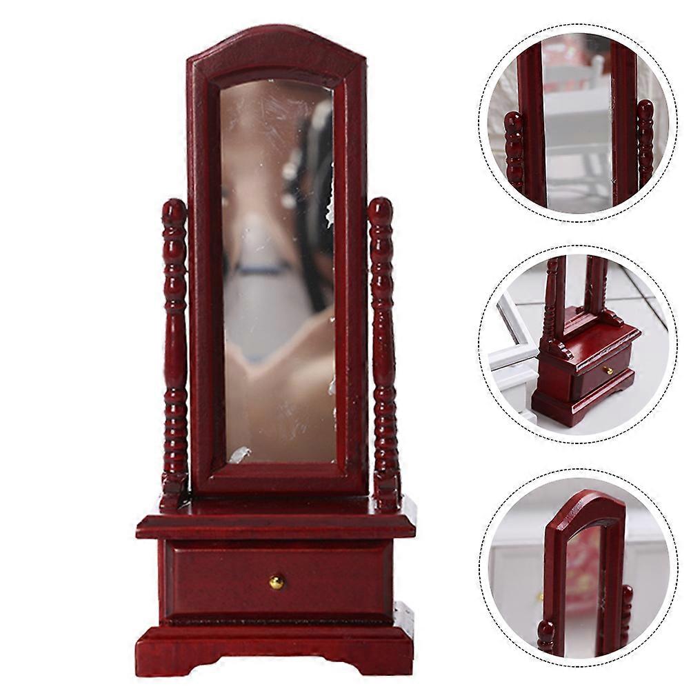 Miniature Dressing Mirror Bedroom Full-Length with Cabinet 2Pcs