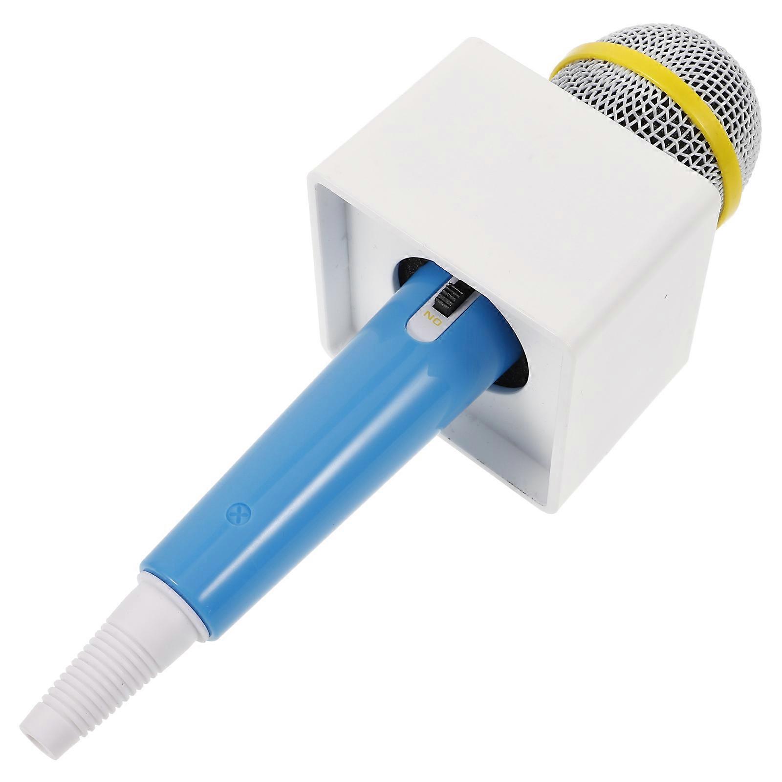 Fake Microphone Prop Role Play Microphone Model for Party Blue