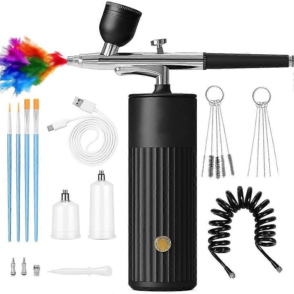 Cordless Airbrush Kit, Rechargeable Compressor with 48 PSI, Portable Handheld Airbrush Set for Nails, Makeup, Art