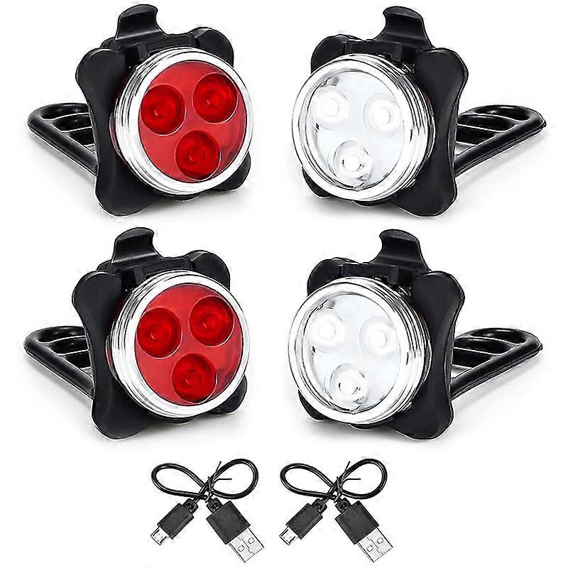 Lights Set Head Light (White Light) &Tail Light (LED Red Light),2 Set