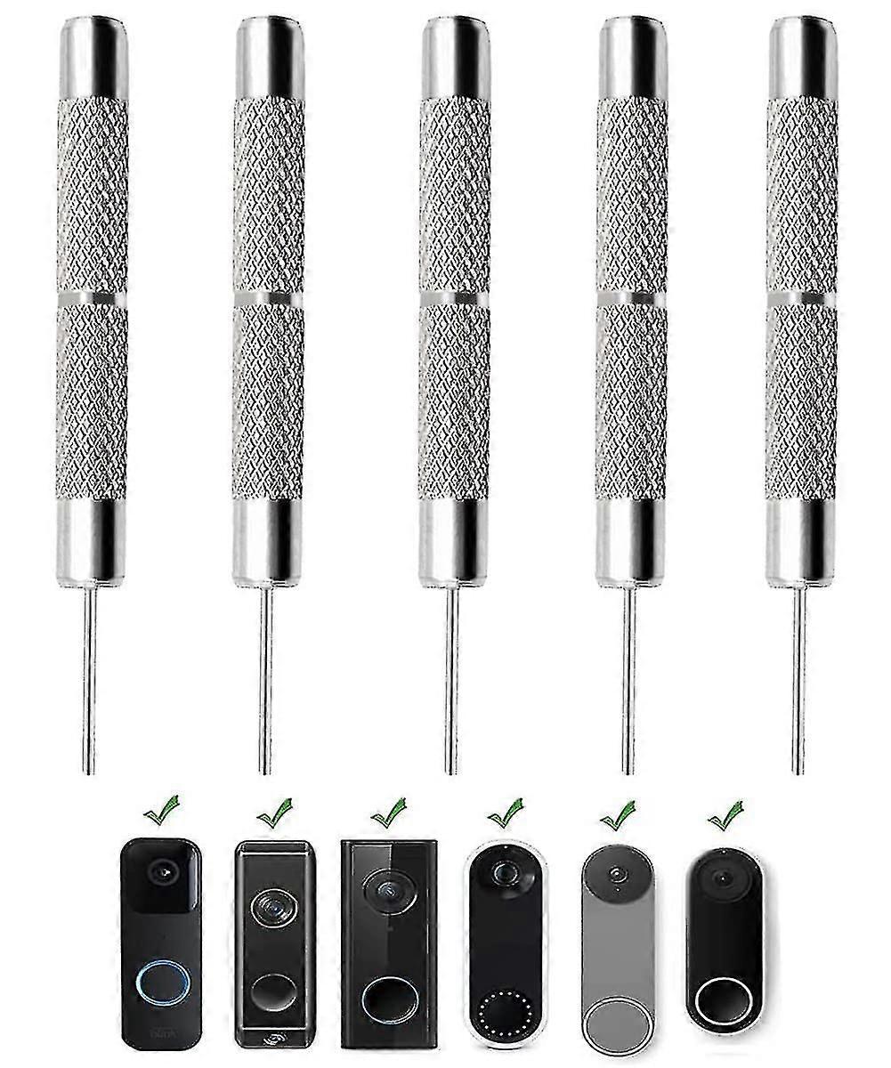 5 Pack Doorbell Removal Pin, Release Key Security Removal Tool Replacement, Remove Video Doorbell From Mount