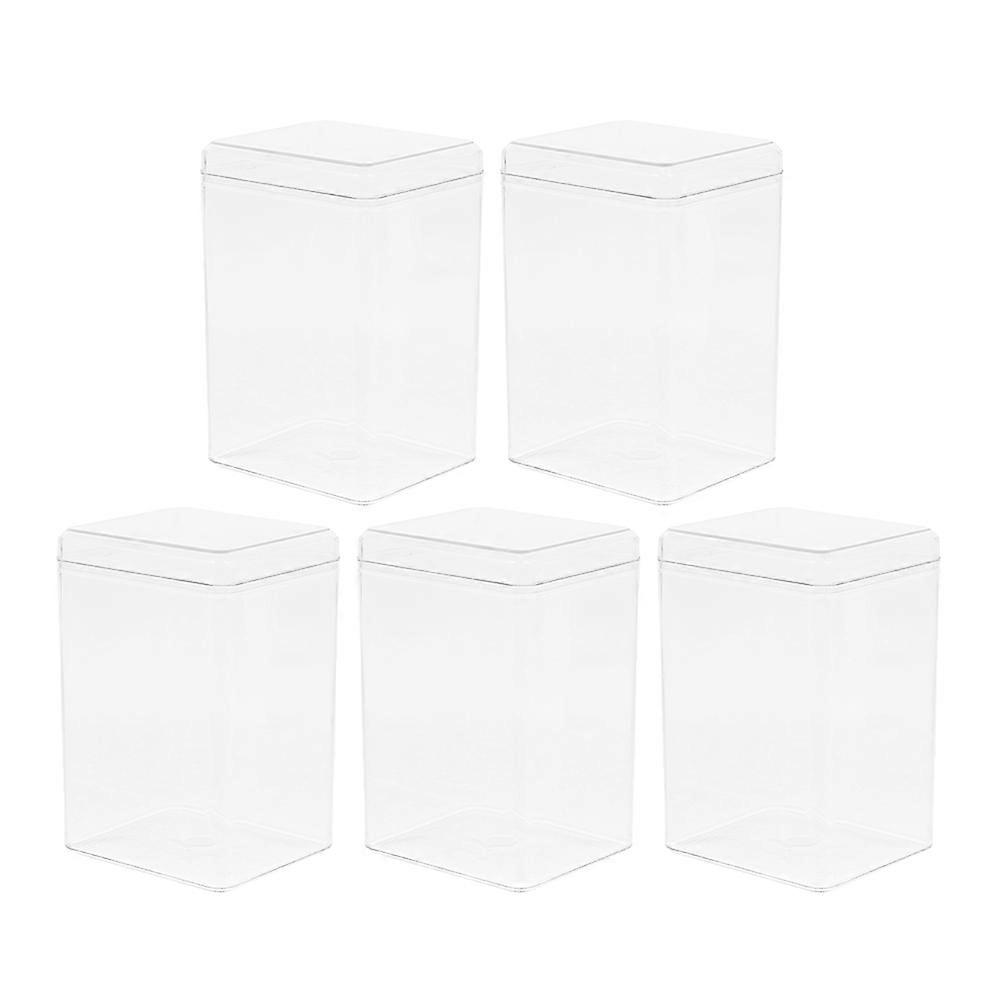 Figure Display Case Transparent Storage Box for Mini Models 5Pcs
