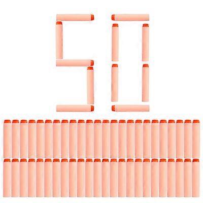 50pcs 8colors Soft Bullet Head Foam Bullets for Nerf N-strike Elite Series 7.2cm*1.3cm