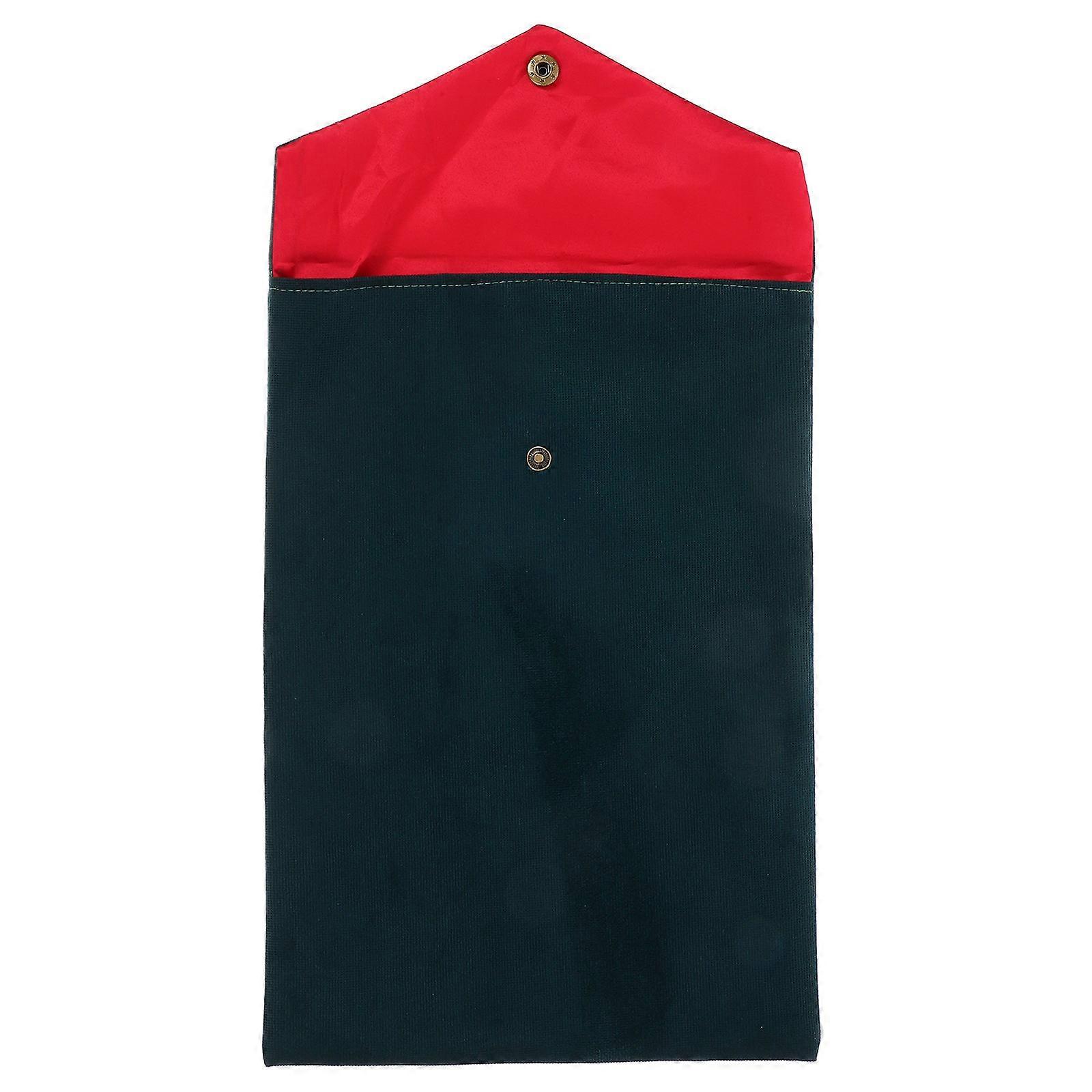 Spacious Scriptures Storage Bag Dark Green for Home Corduroy Material