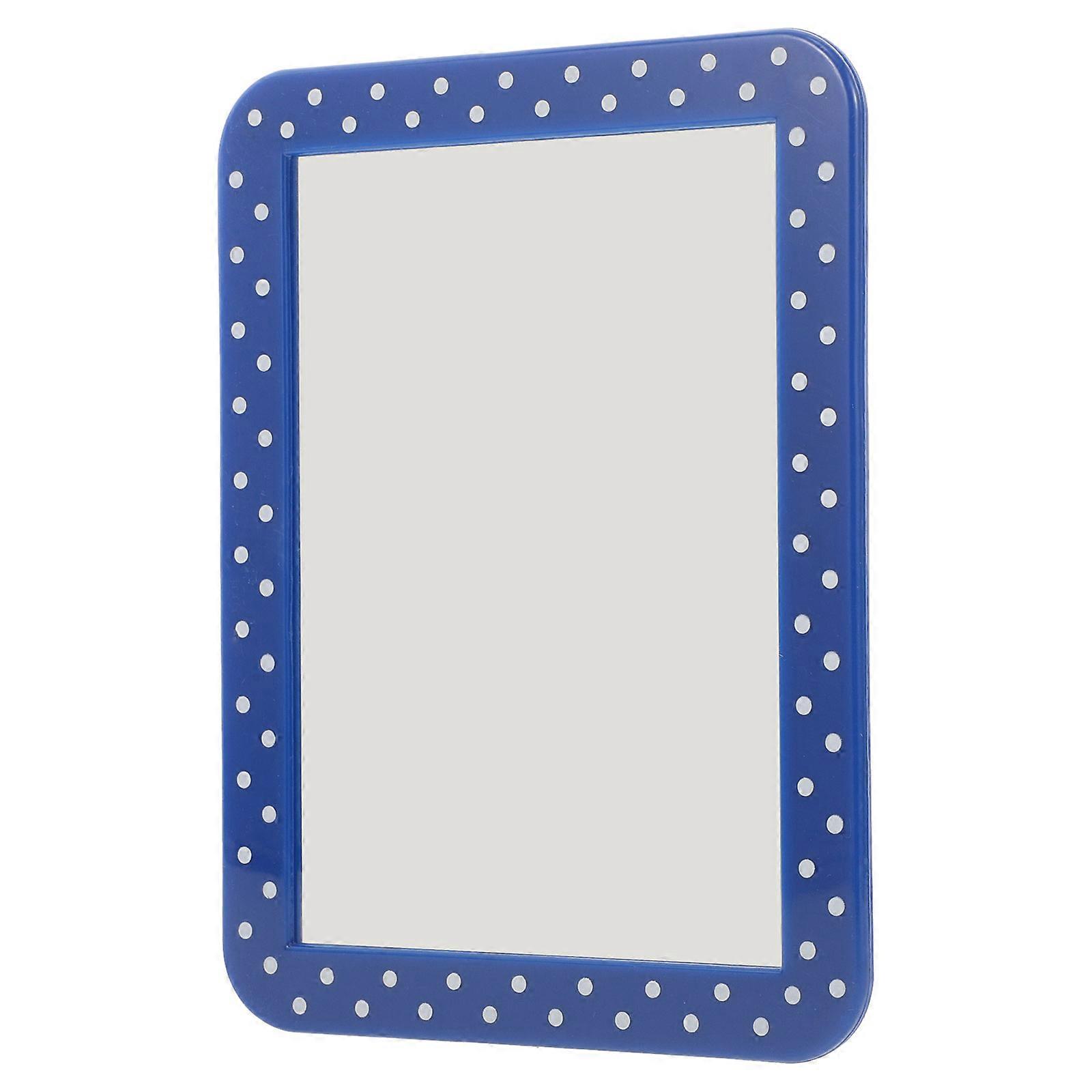 Blue Polka Dot Locker Mirror Magnetic Real Glass Mirror for Workshop Use