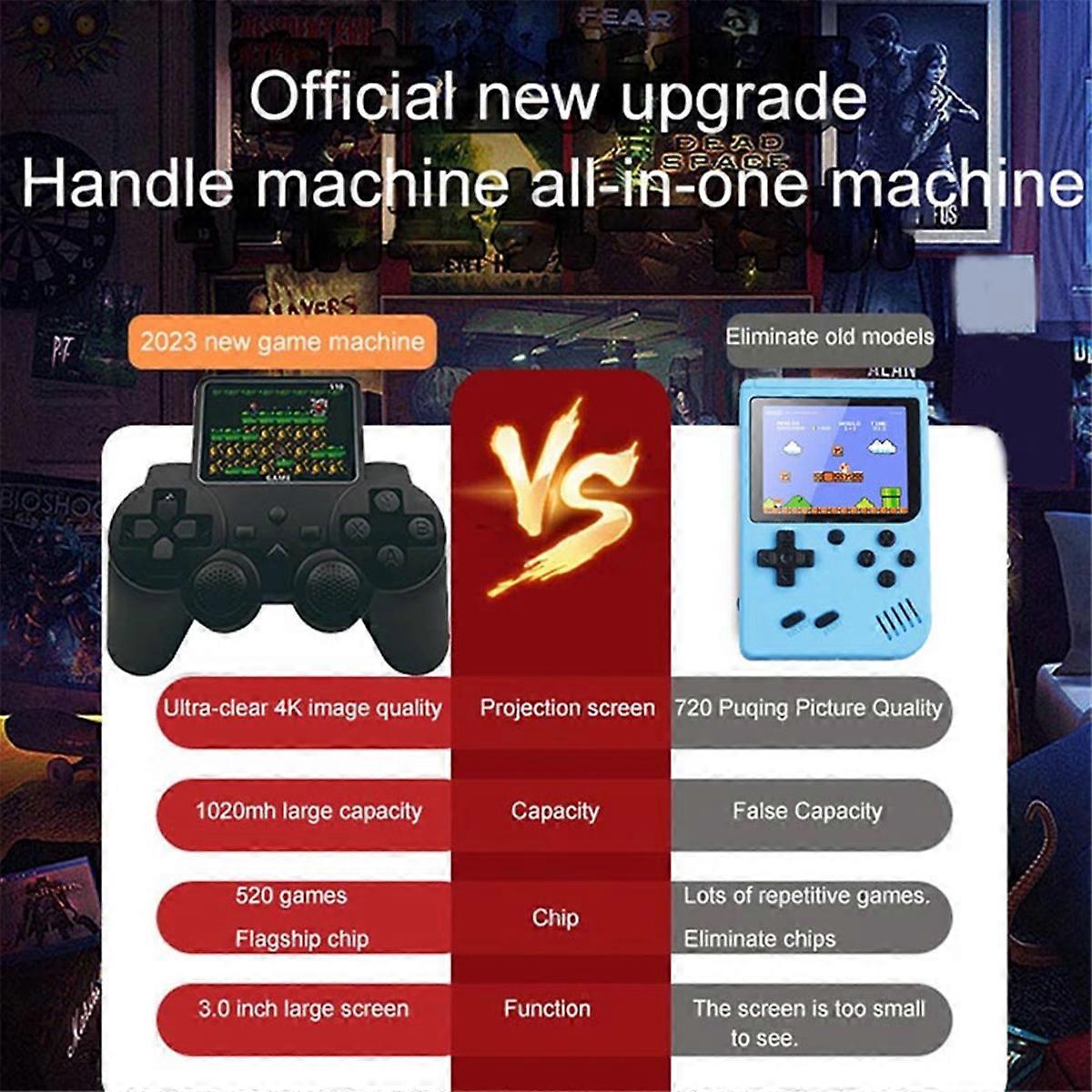 S10 Handheld Game Console with Display 520 Classic Games Retro Arcade Home Game Console Controller for Kids jasmine