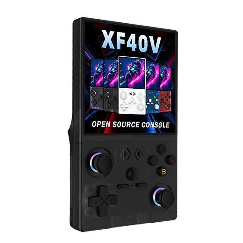 XF40V Retro Handheld Game Console Linux 4.0'' IPS Screen Supports WiFi GamePad 64G Pocket Video Games Player Black
