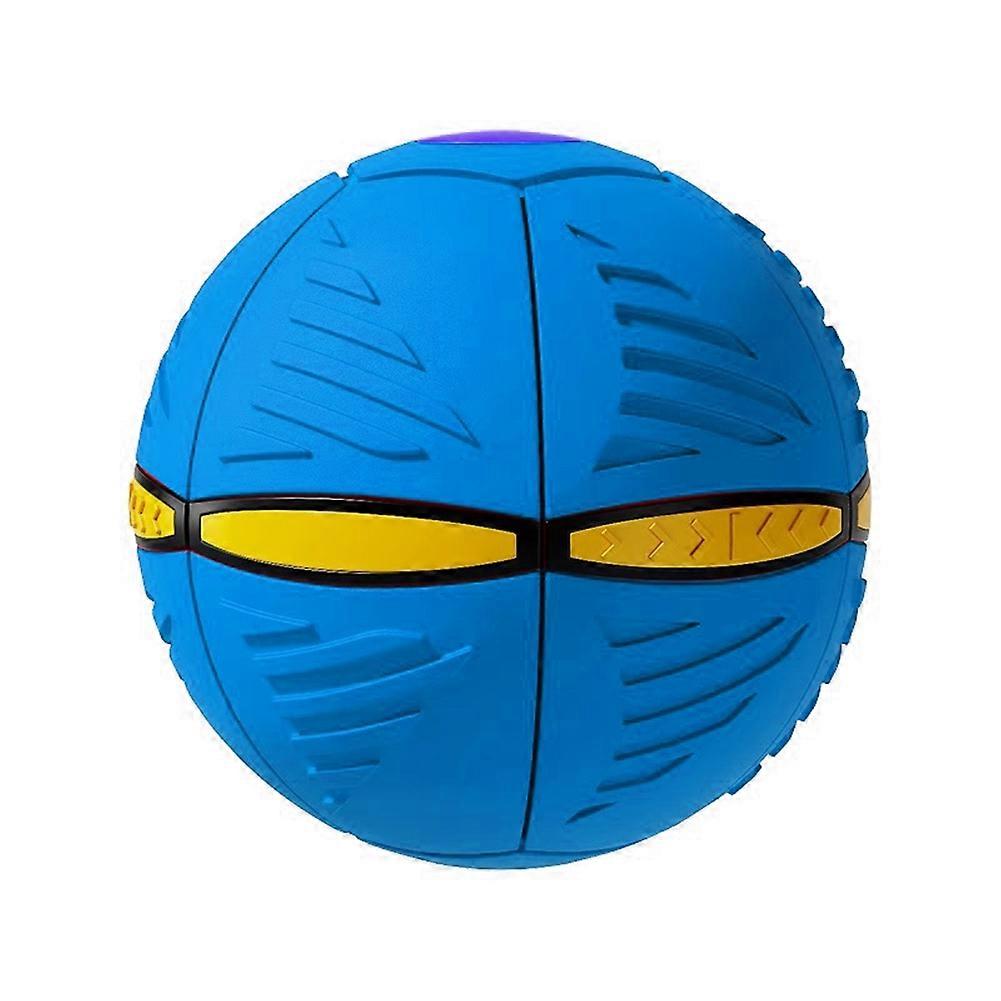 Magic Bouncing Ball, Magic Meta Ball, Dual Form Freely Switchable Magic Ball Toy with 6 Light for Outdoor Blue