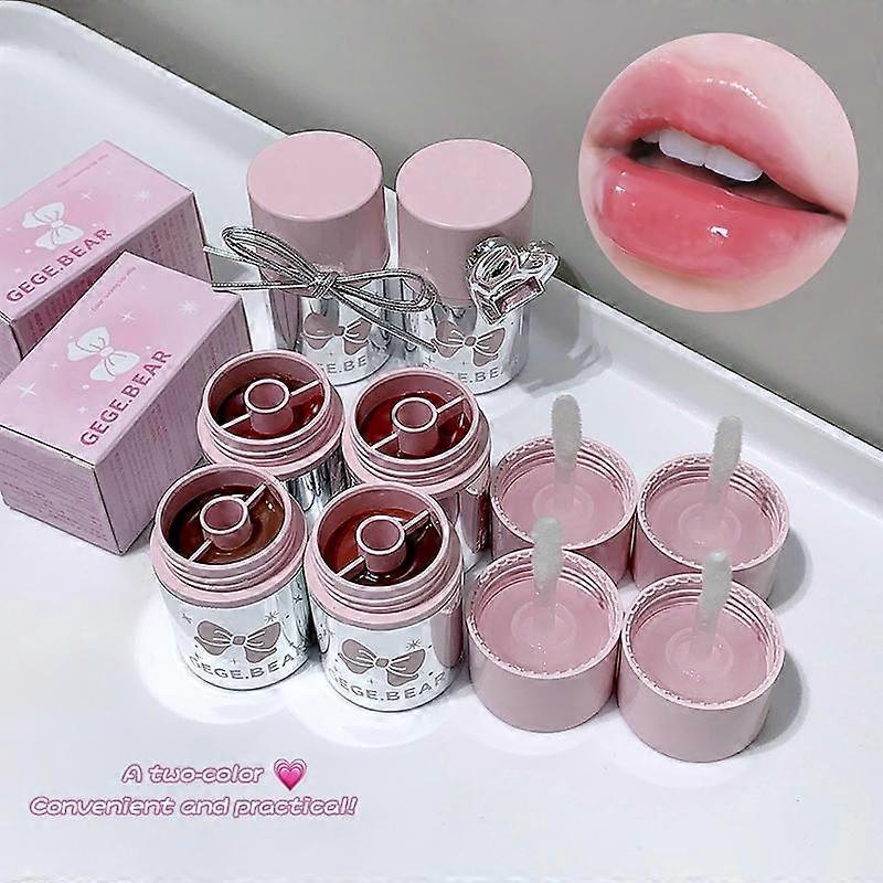 Double Color Lip Balm, Hydrating Moisturizing Long-Lasting Glossy Finish, Suitable for All Skin Types & Occasions