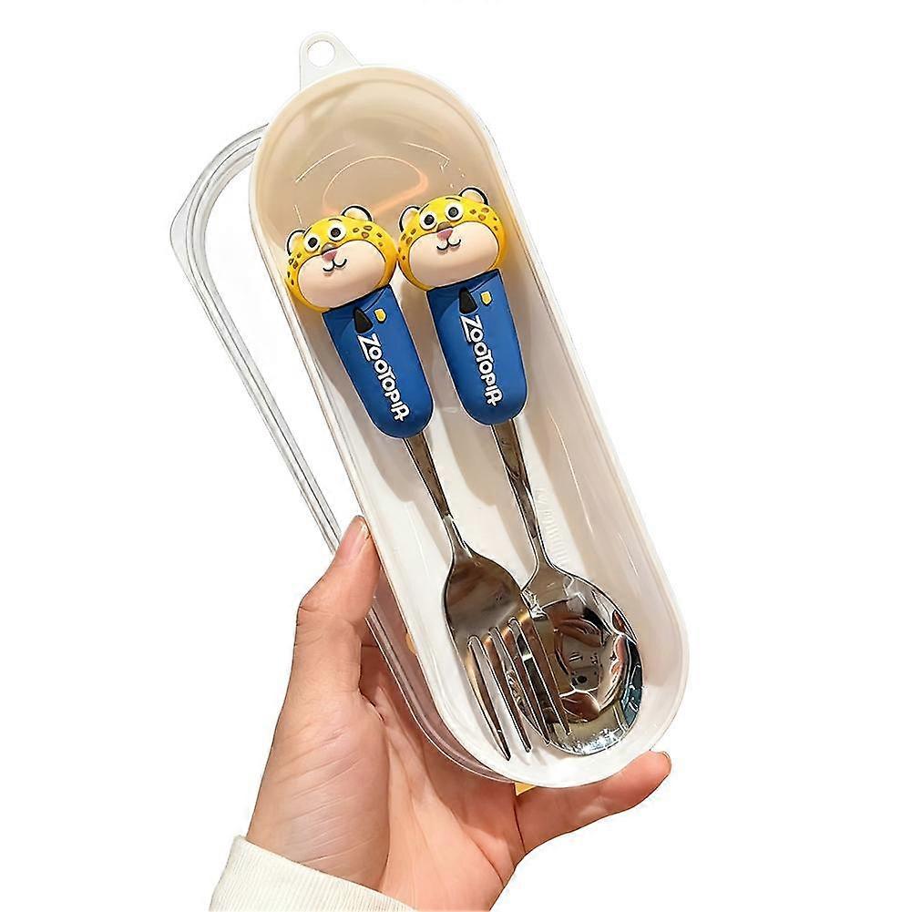 Zootopia Judy Hopps Nick Wilde 304 Stainless Steel Spoon Fork Cutlery Set