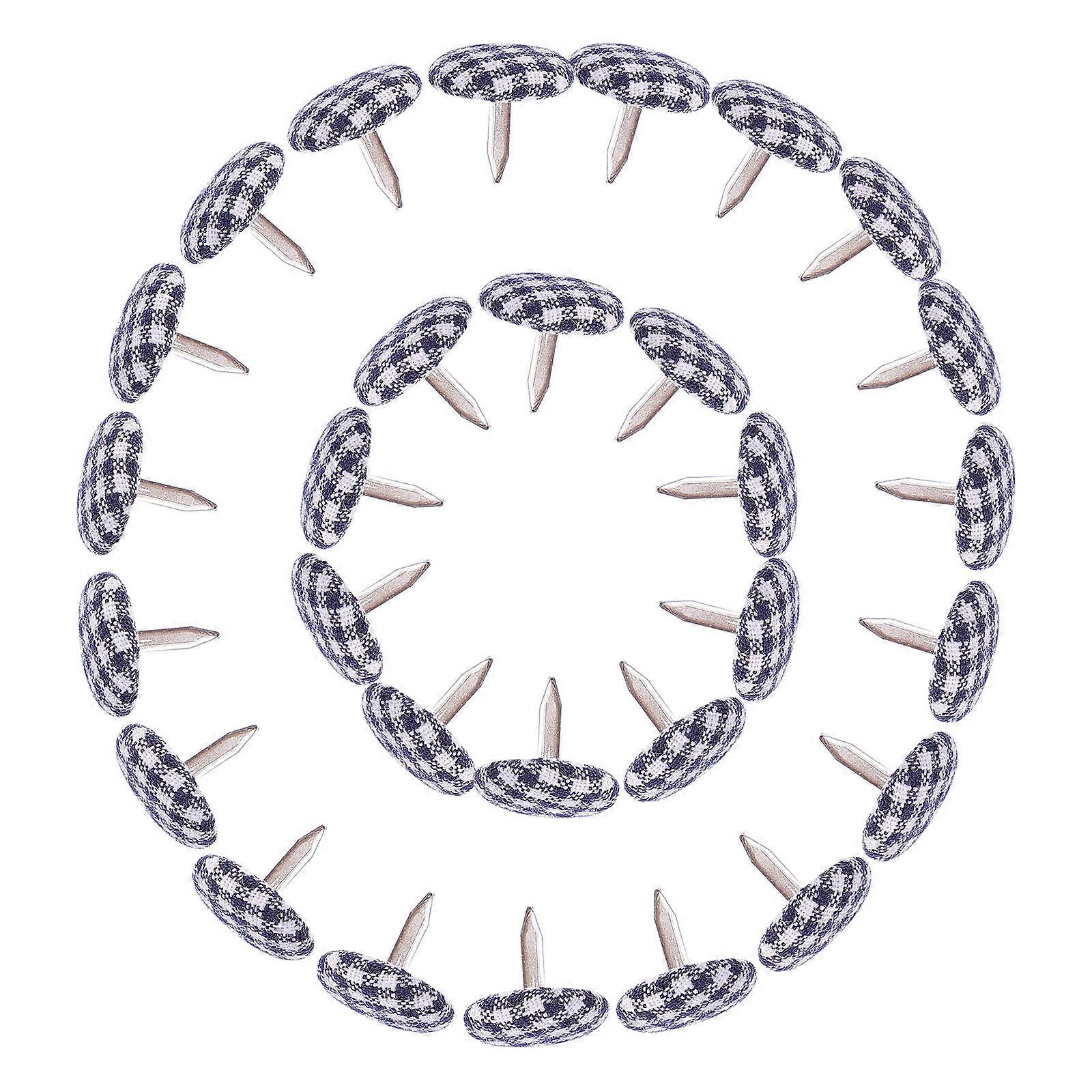 Decorative Two-Legged Nails Cloth Wrapped Rivets for DIY Projects 50Pcs