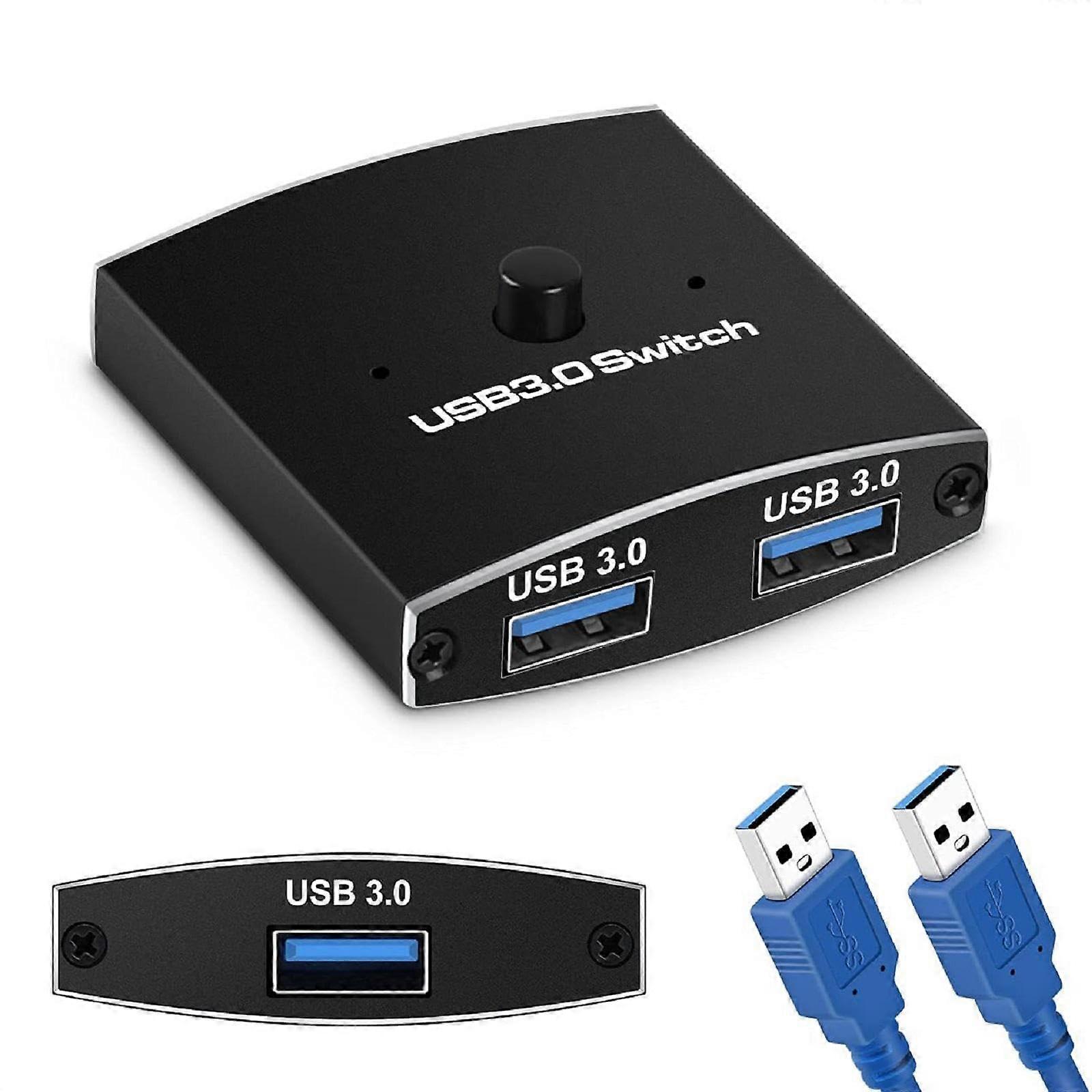 1 In 2 Out/2 In 1 Out USB 3.0 HDMI Switch 2 Port Display Selector Splitter Switcher For Monitor Laptop Gaming Console
