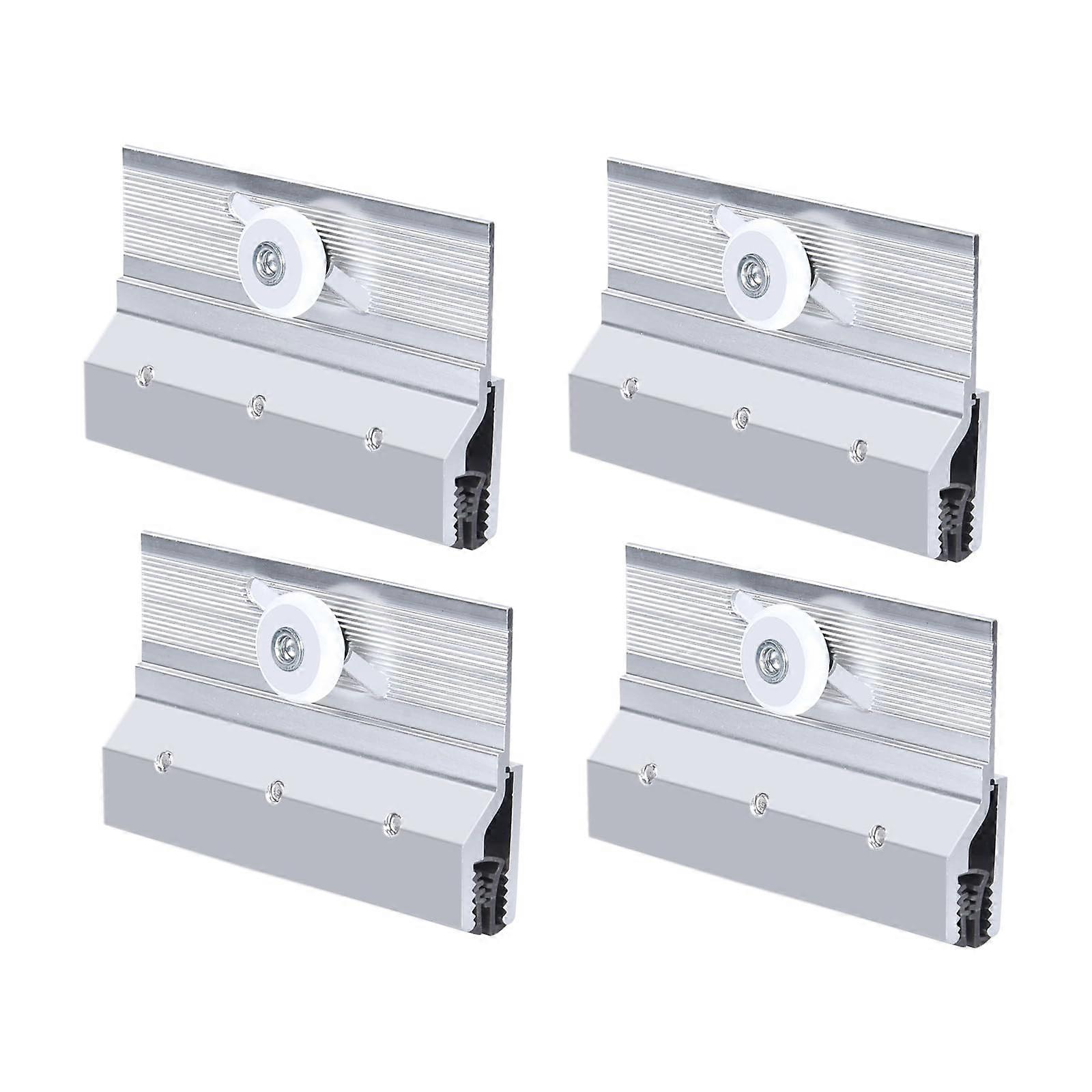 Frameless Sliding Shower Door Rollers Set with Chrome  Bracket 3/4 Inch Smooth Glide 4 Pcs