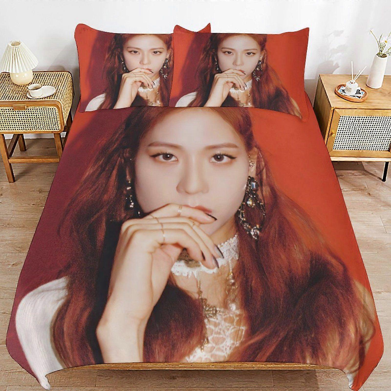 Jisoo  Comfort Thread Line Simple Function Reliable Fit Duvet Cover Sets Bed Solution