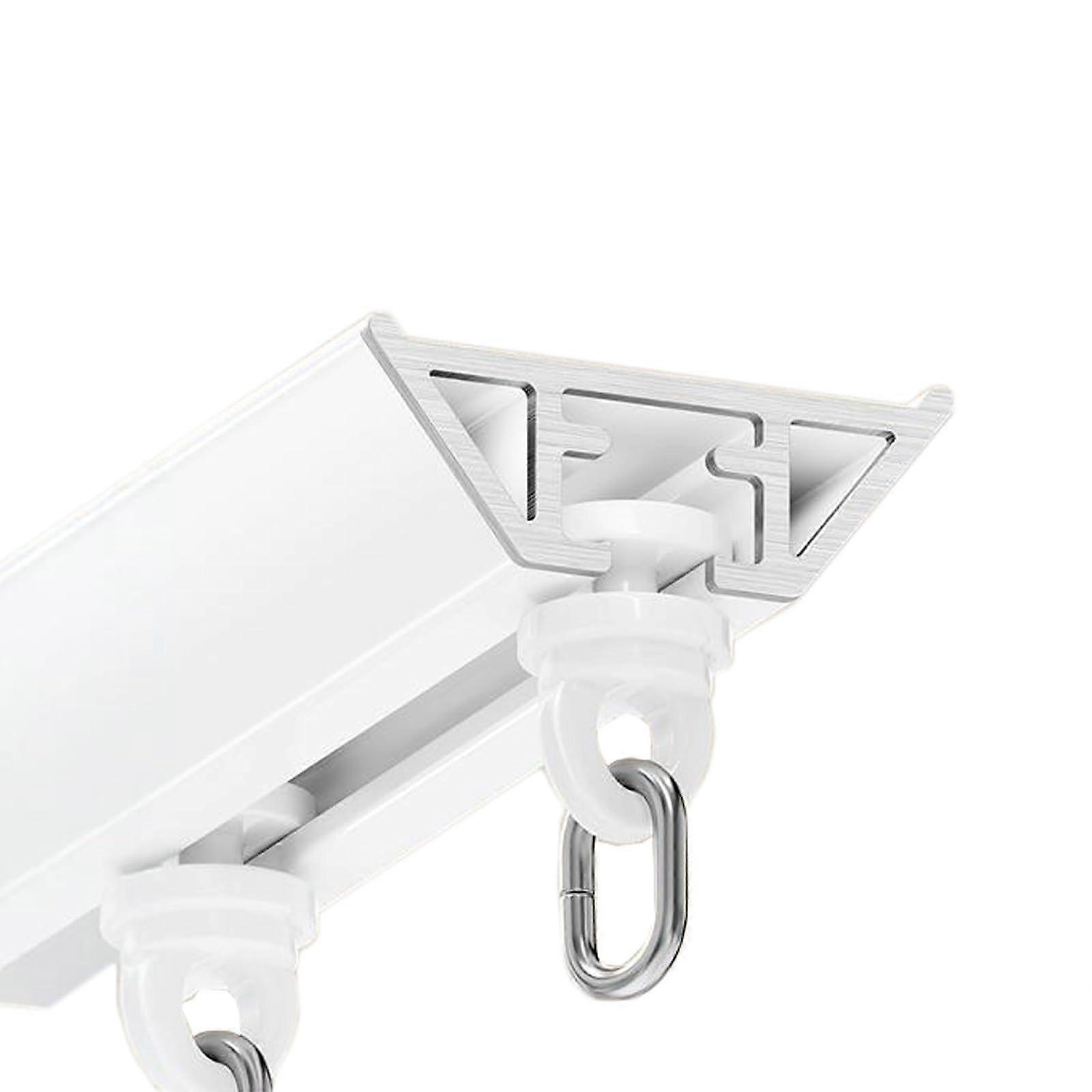 Ceiling Curtain Track V Shape Aluminum Rail System for Room Divider Windows Bedroom 10.8ft White