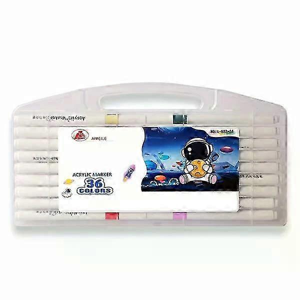 Acrylic Markers, 36-piece Set, Precision Fine Tips For Multiple Materials