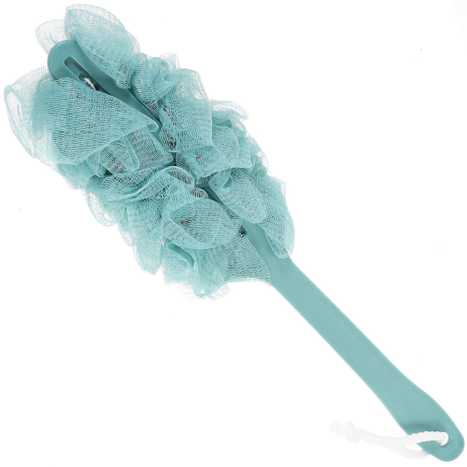 Bath Scrubber Brush Shower Back Cleaning with Long Handle Blue