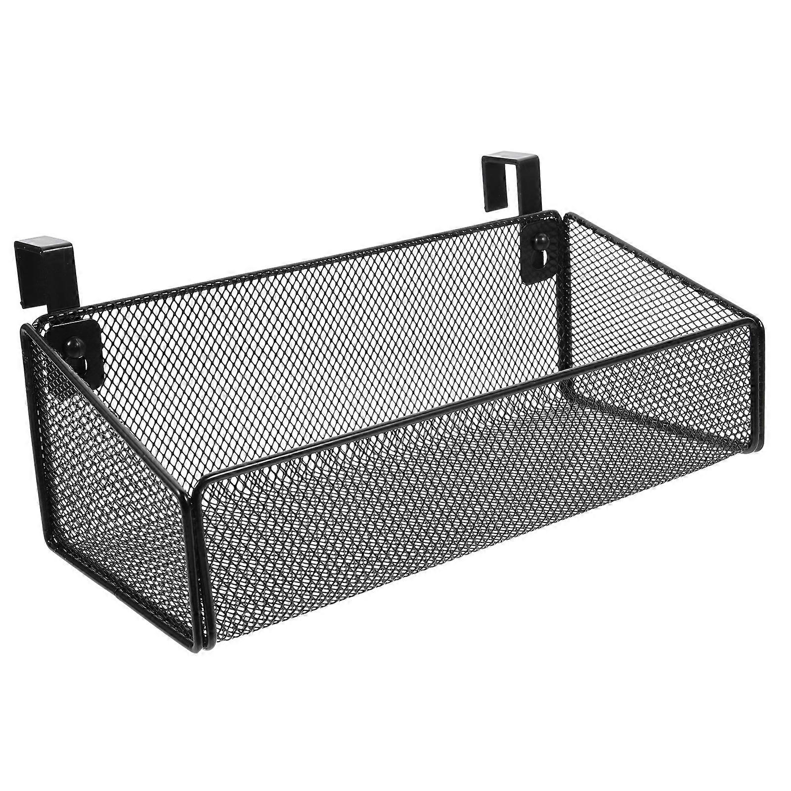 Dormitory Bed Hanging Basket Rectangular Shape Metal Material Organizing Storage 1Set