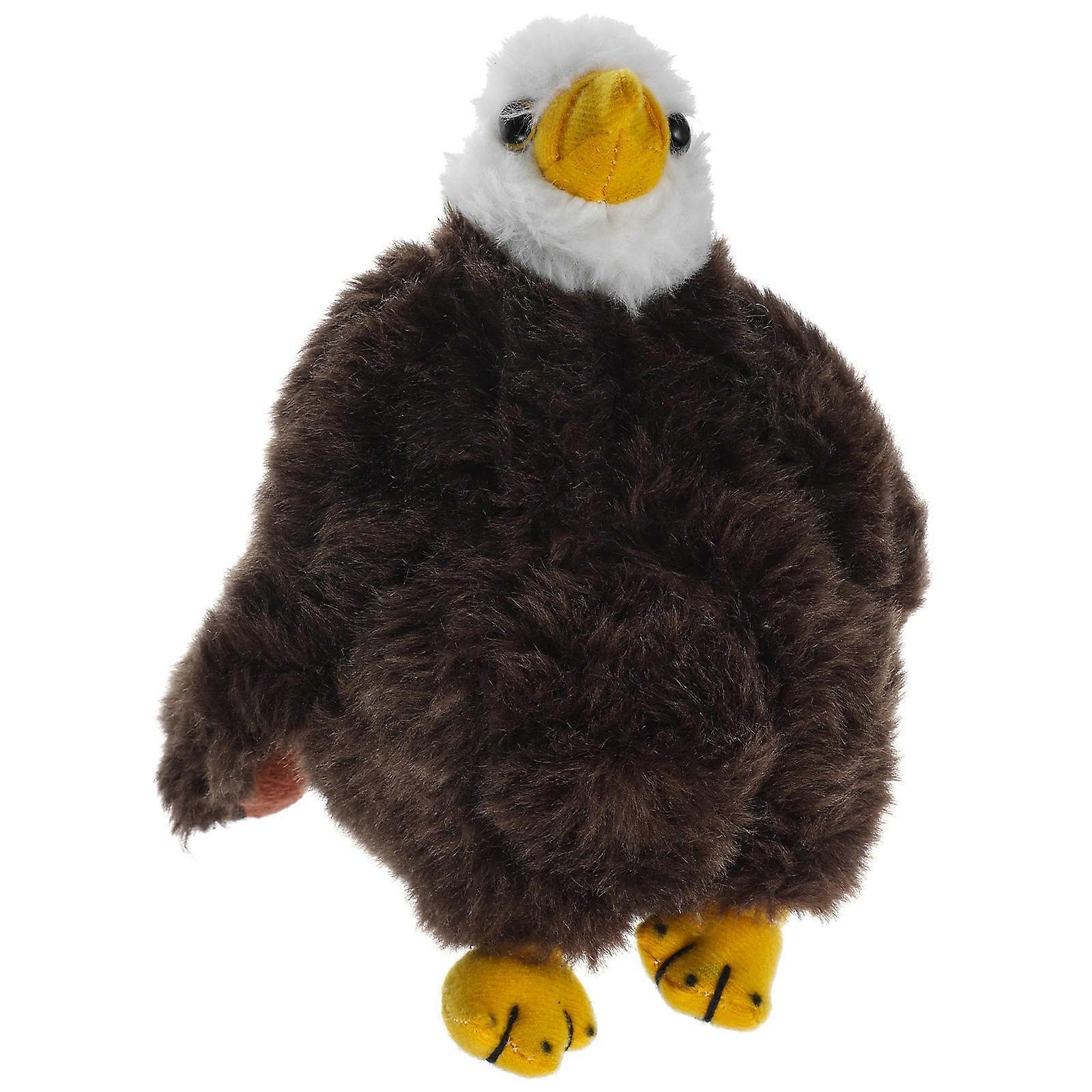 Stuffed Animal Plush Eagle Toy for Home Use Light Brown