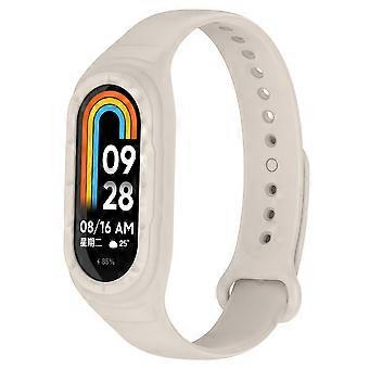 Pour Xiaomi Smart Band 8 Bracelet de montre en silicone de remplacement Intégrer la bande de poignet avec couvercle de boîtier