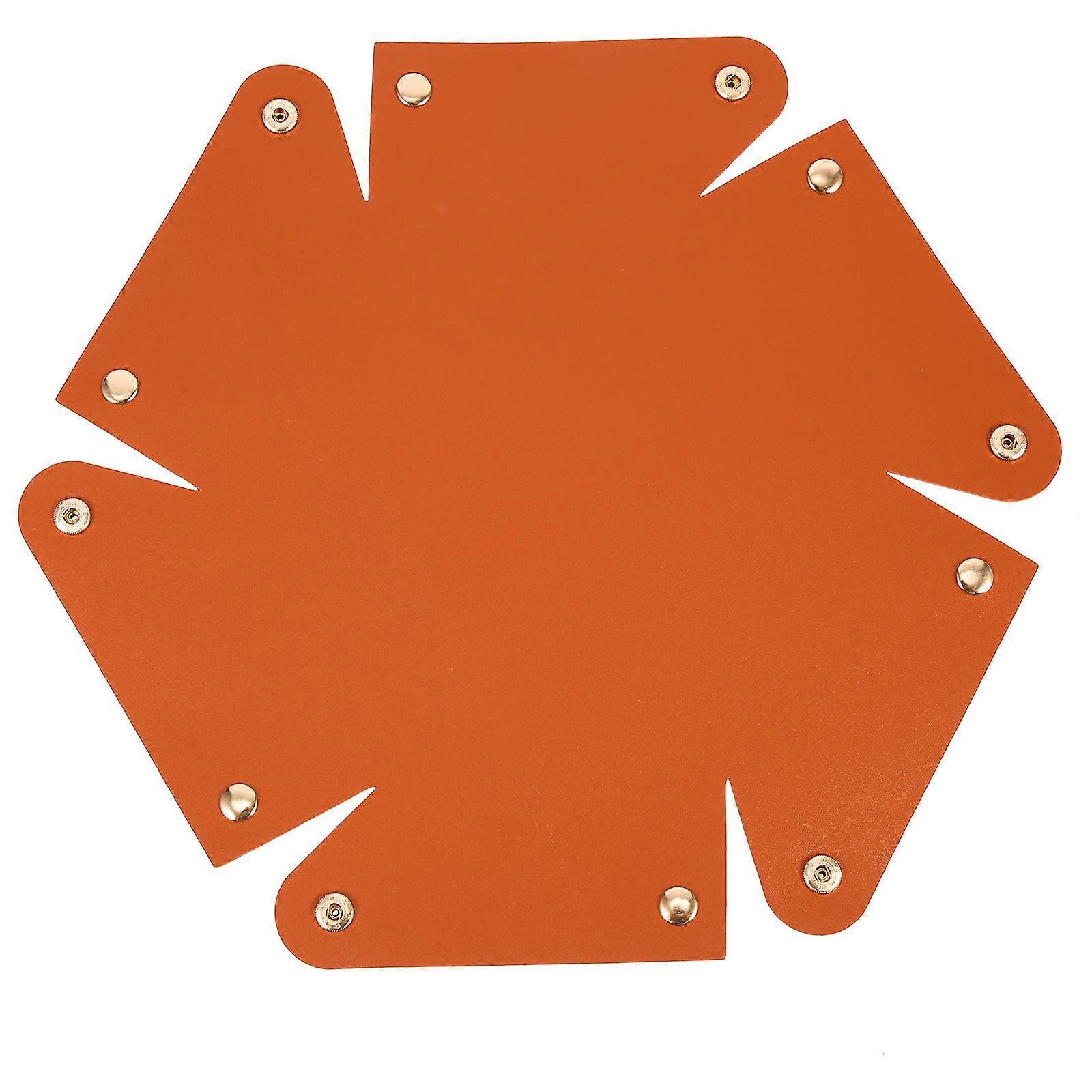 PU Holder Foldable Tray for Home Use Brown Desktop