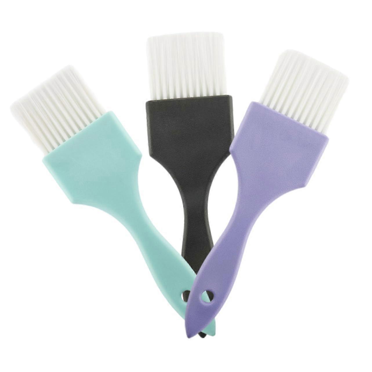 3pcs Hair Coloring Brush Set with Soft Bristles for Precise Root Application and Salon Use