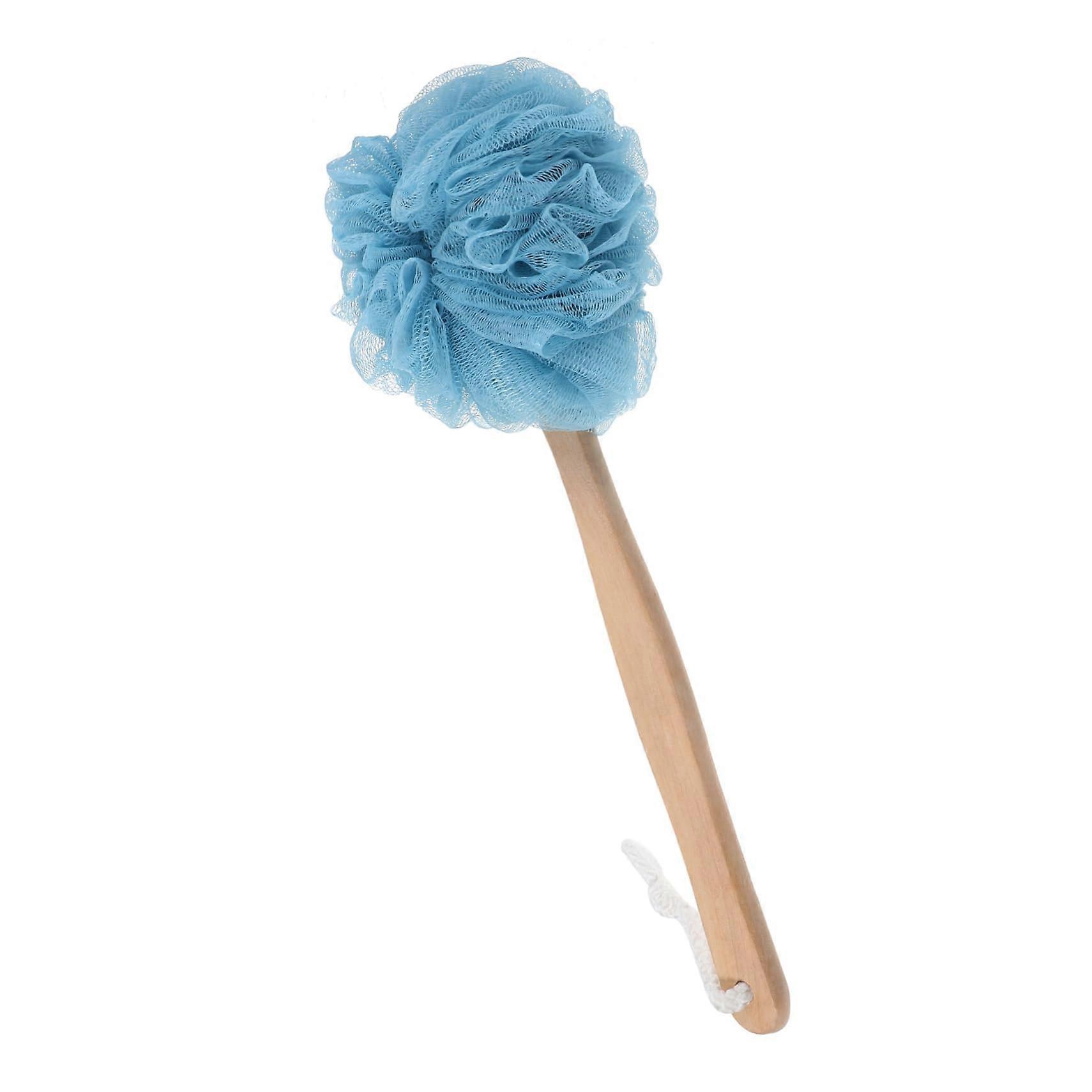 Long Handle Bath Sponge for Shower, Soft Exfoliating Loofah for Sensitive Skin, Blue