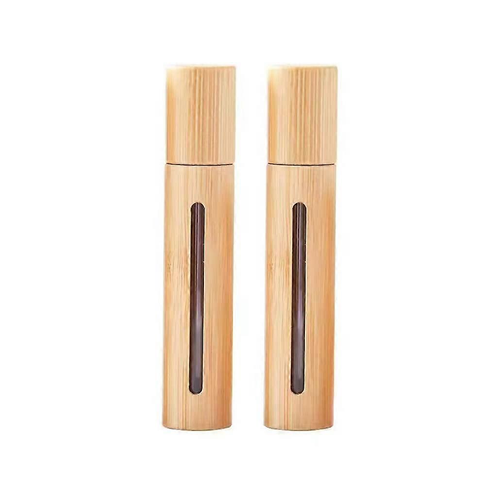 2PCS 6ml Bamboo Mascara Tubes Refillable Empty Wand Containers Leak Resistant Travel Size Multipack