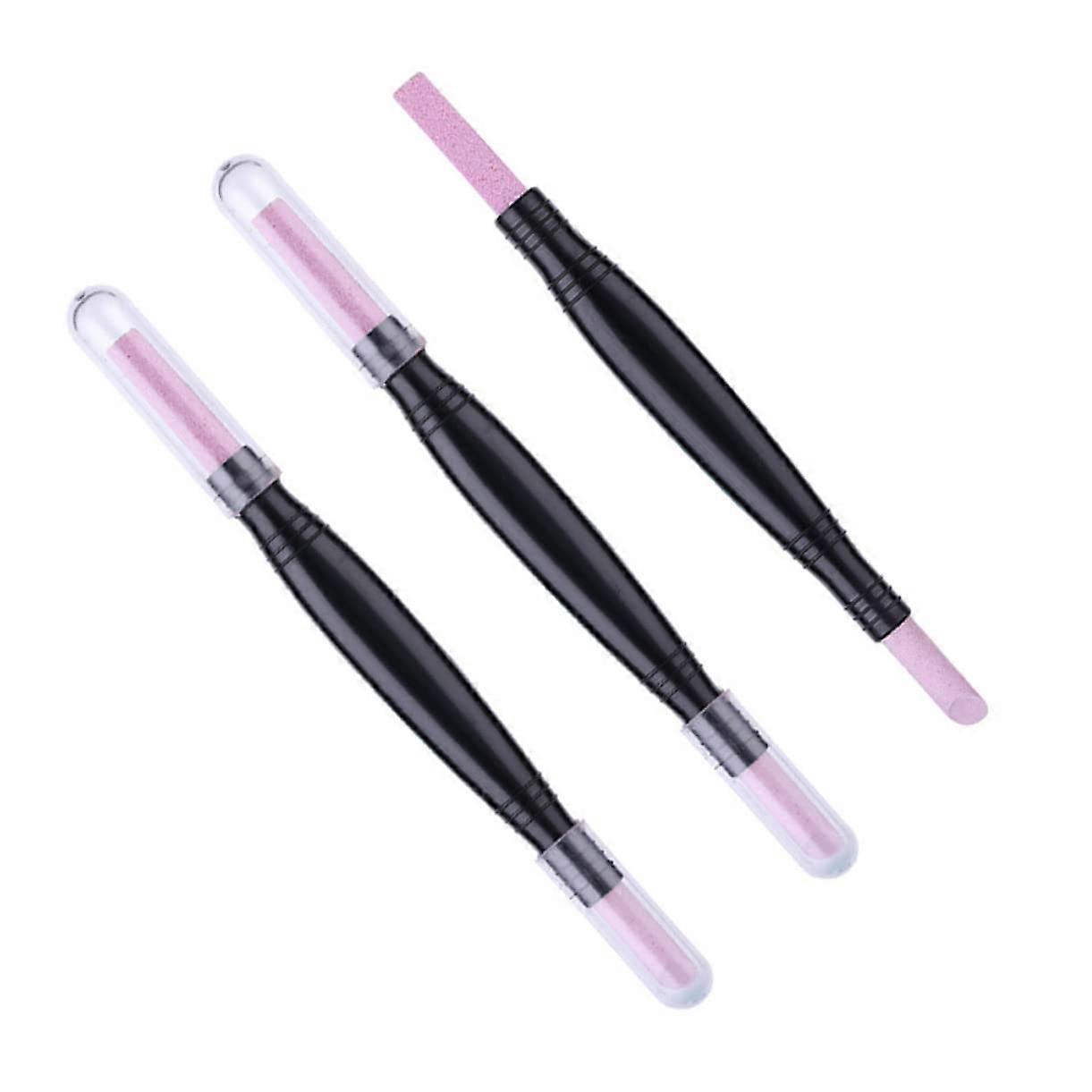 Nail File Set with Cuticle Care Tools for Precise Shaping and Buffing, 3pcs DoubleEnd Kit