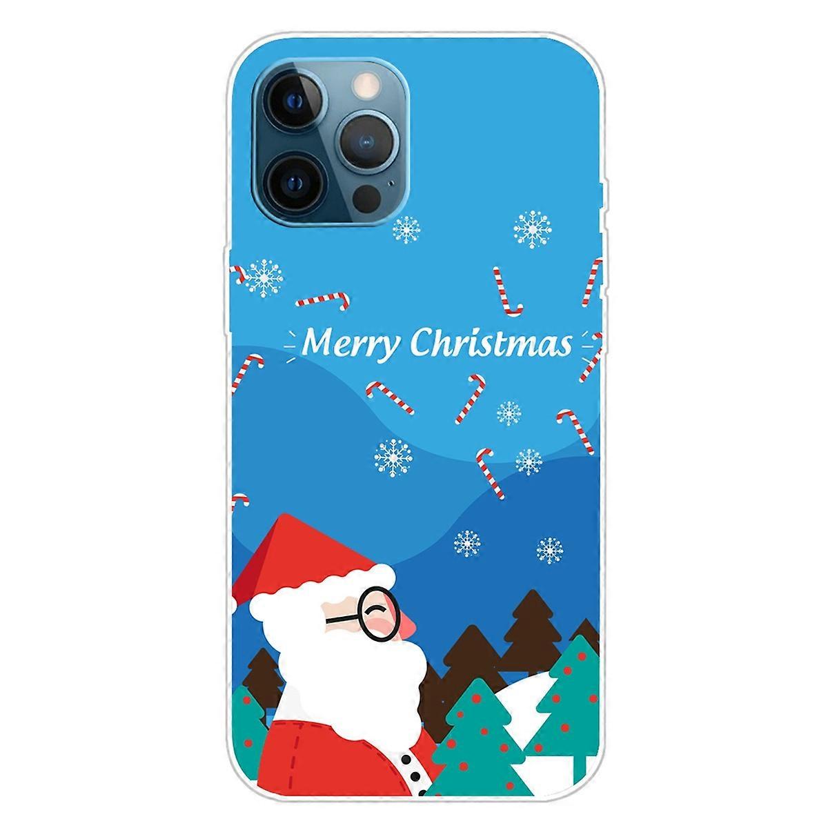 For iPhone 16 Pro Max Case Christmas Pattern Printing Soft TPU Phone Cover